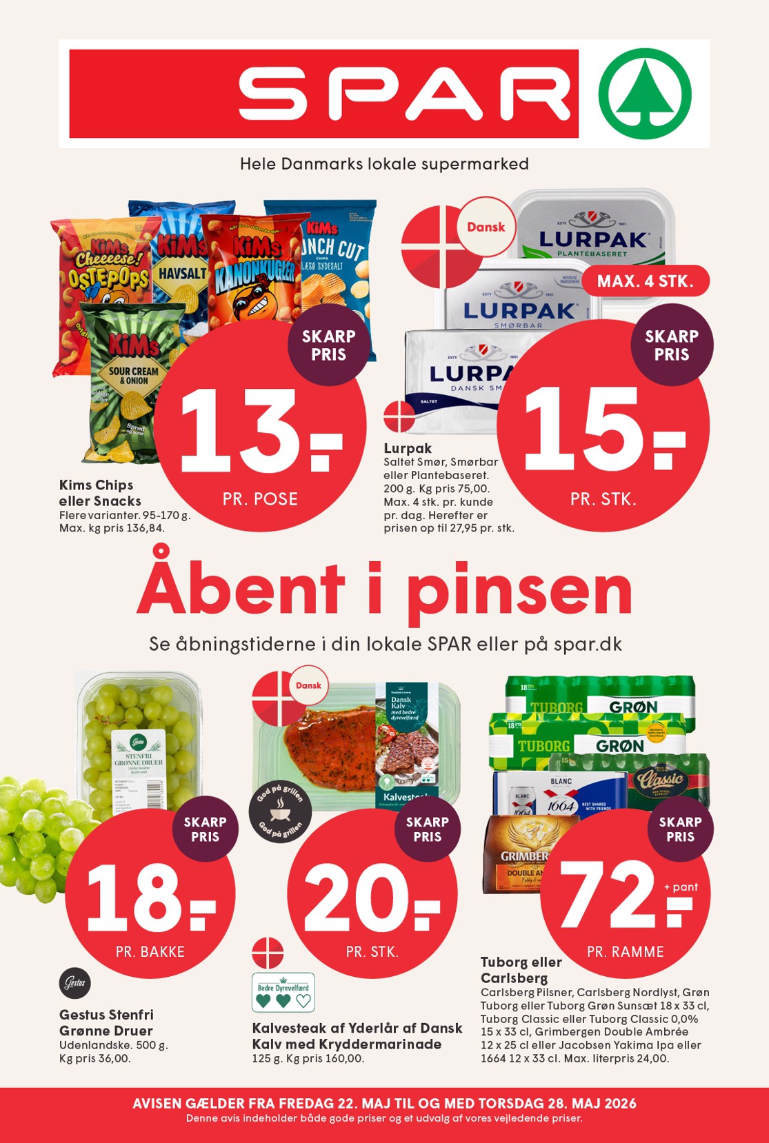 spar - Spar tilbudsavis for næste uge fra fredag, 22.05.2026 til torsdag, 28.05.2026