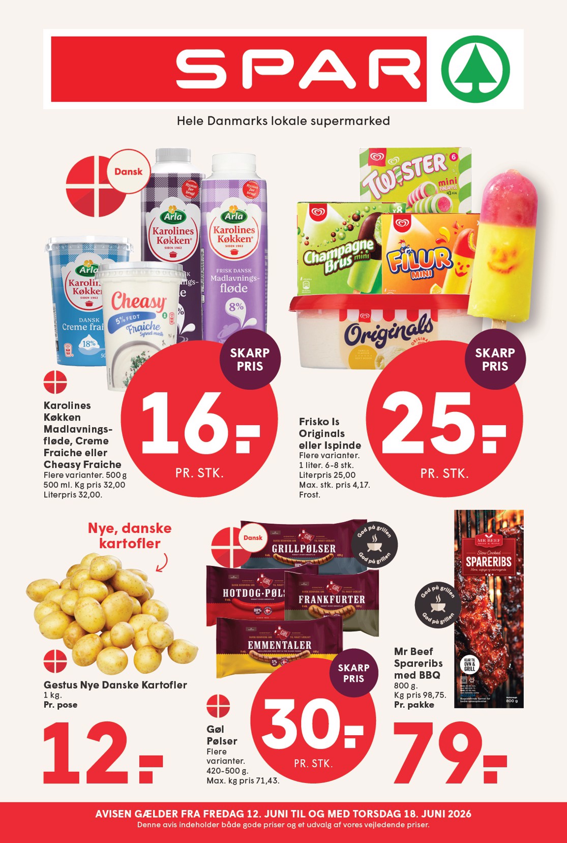 spar - Spar tilbudsavis for næste uge fra fredag, 12.06.2026 til torsdag, 18.06.2026