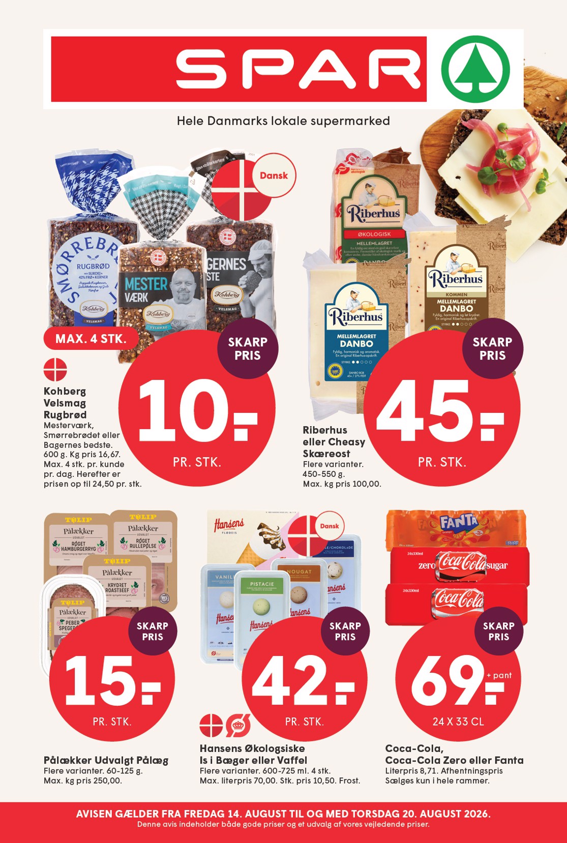 spar - Spar tilbudsavis for næste uge fra fredag, 14.08.2026 til torsdag, 20.08.2026 - page: 1
