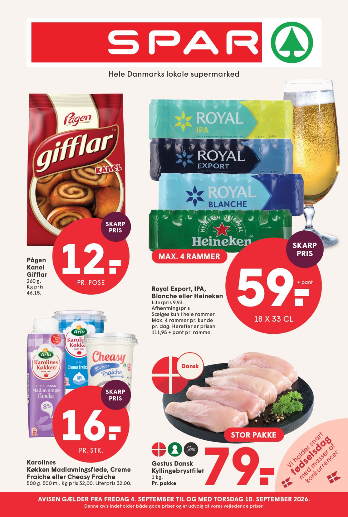 spar - Spar tilbudsavis for næste uge fra fredag, 04.09.2026 til torsdag, 10.09.2026