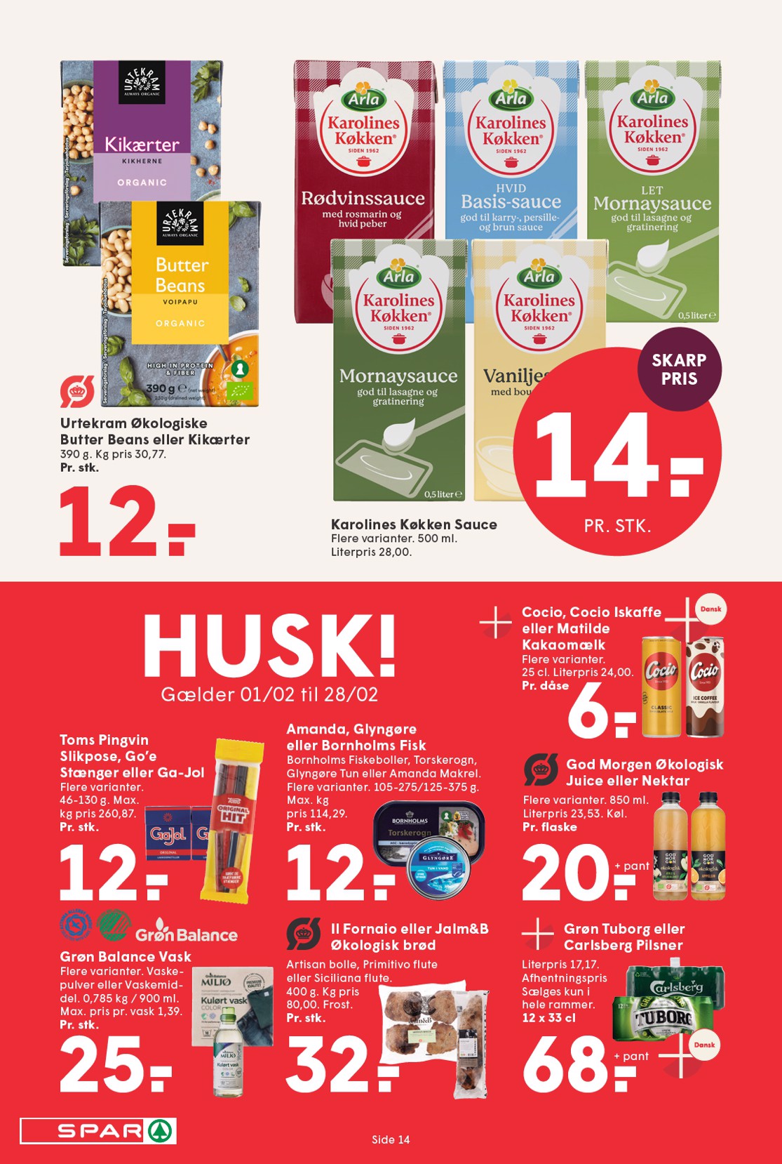 spar - Spar tilbudsavis gyldig fra 13.02.2026 til 19.02.2026 - page: 14