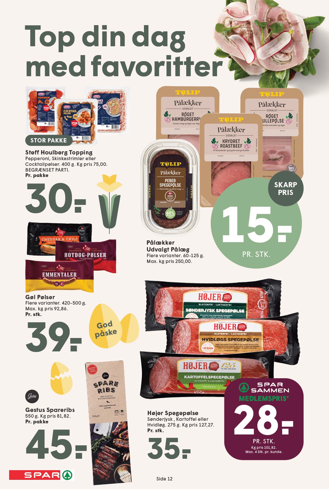 spar - Spar tilbudsavis gyldig fra 27.03.2026 til 04.04.2026 - page: 12