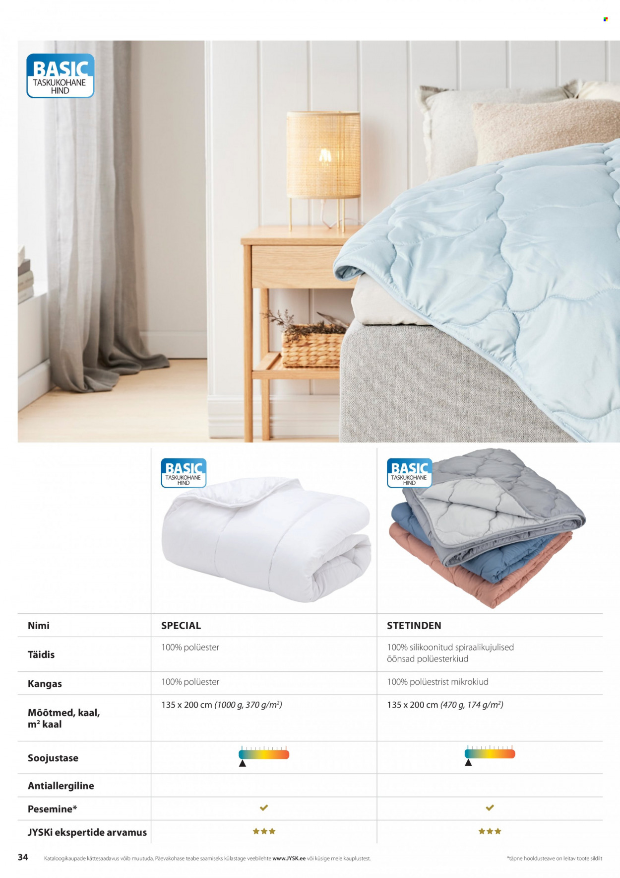 jysk - JYSK kliendileht - Tekkide, patjade ja voodipesu - page: 34