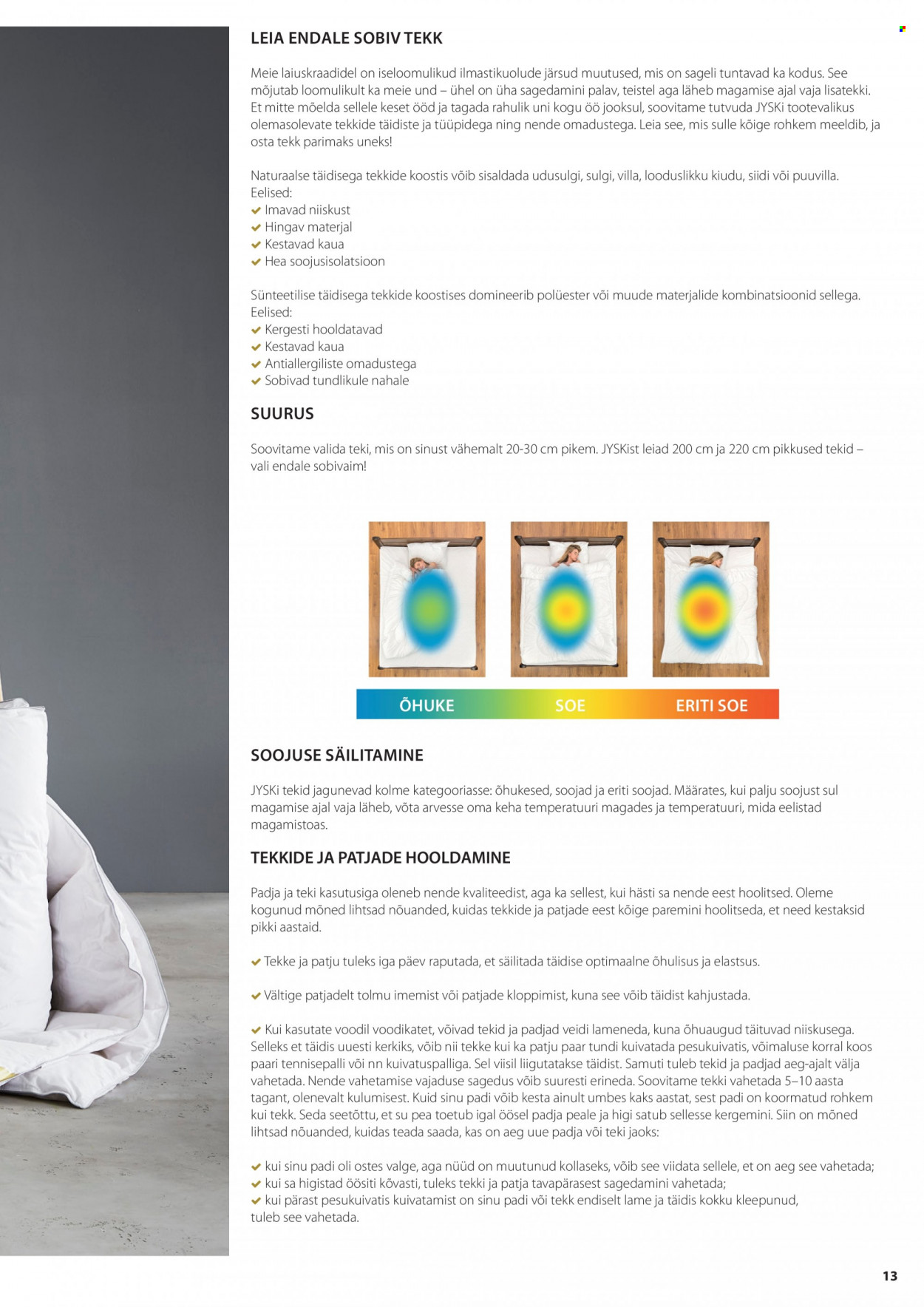 jysk - JYSK kliendileht - Tekkide, patjade ja voodipesu - page: 13
