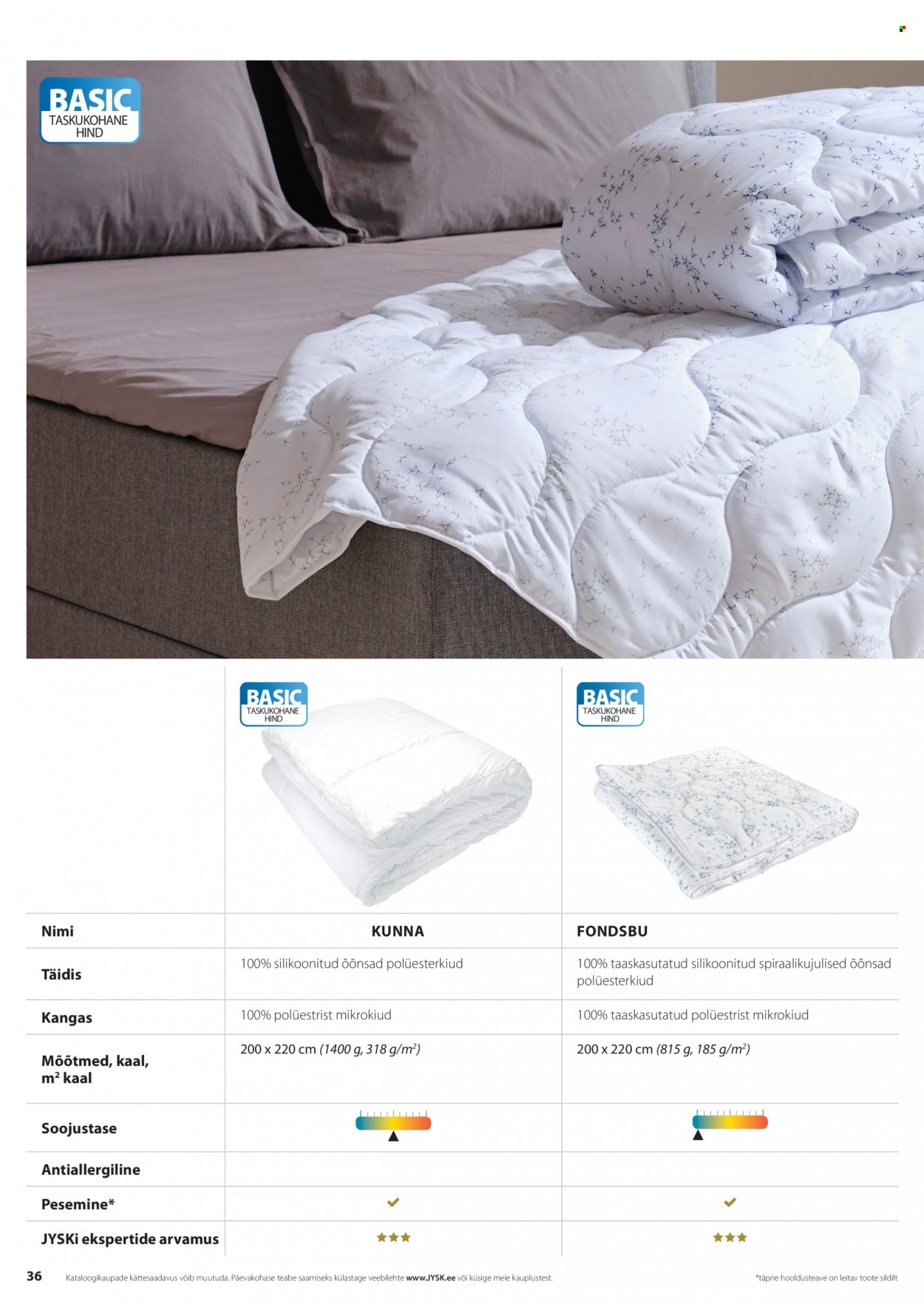 jysk - JYSK kliendileht - Tekkide, patjade ja voodipesu - page: 36