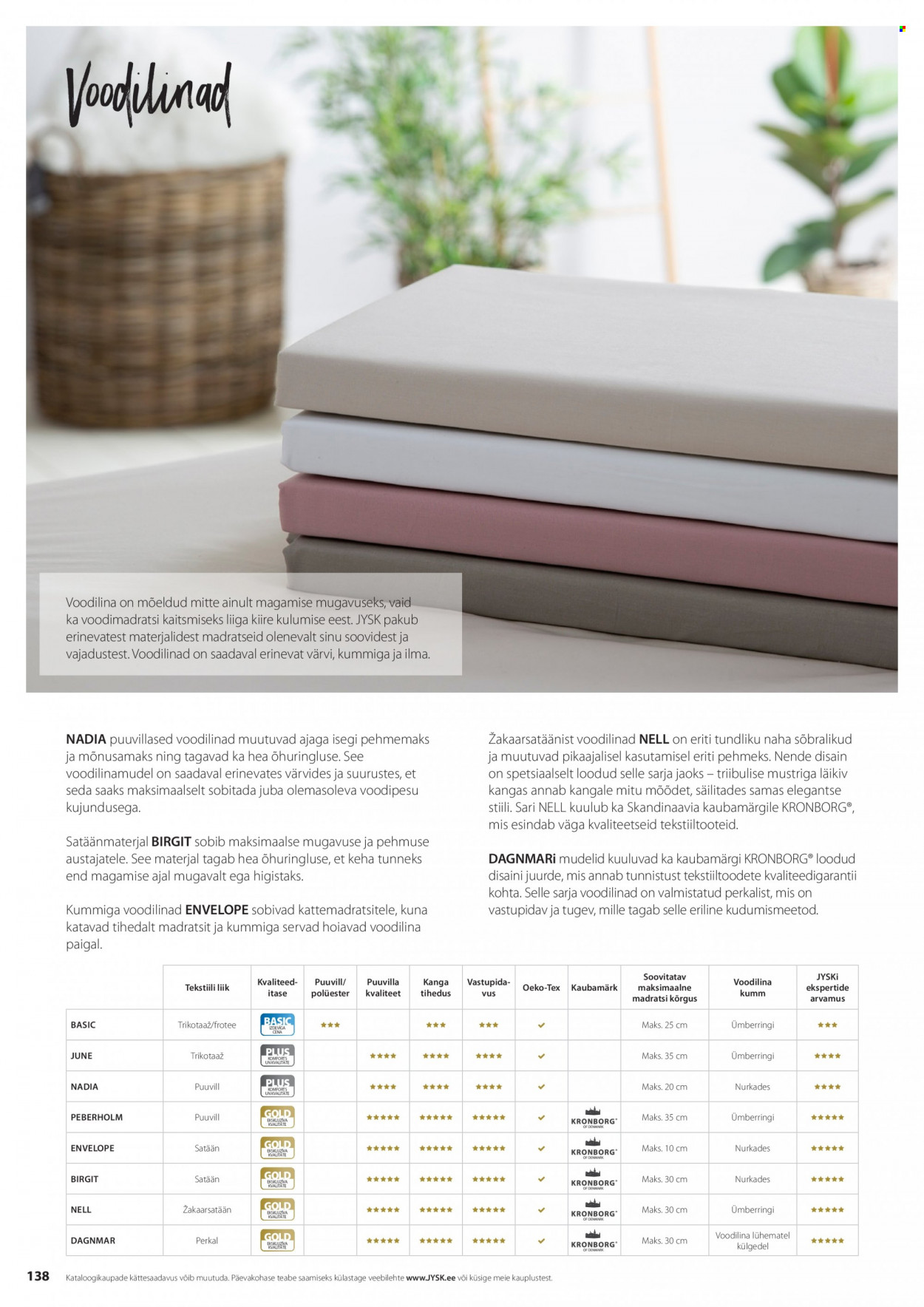 jysk - JYSK kliendileht - Tekkide, patjade ja voodipesu - page: 138