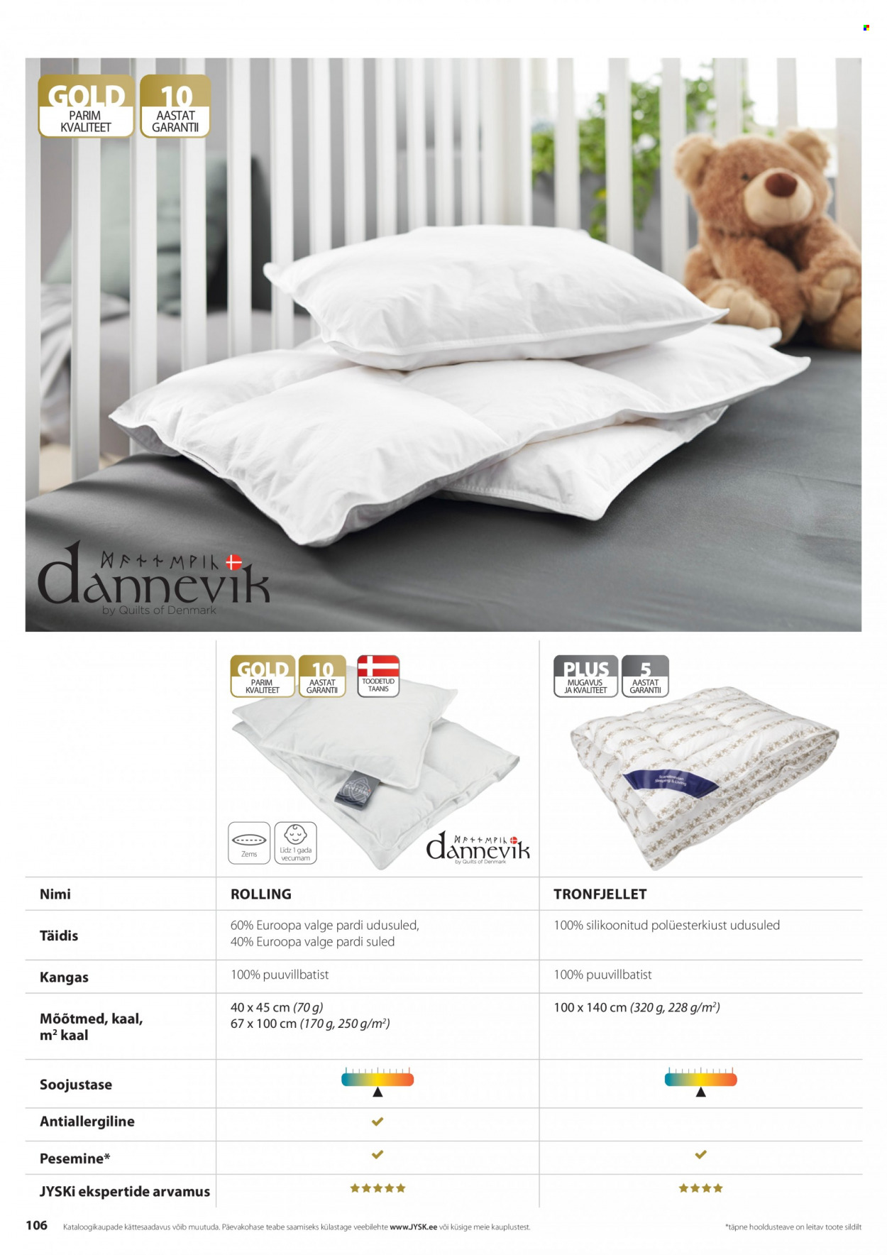 jysk - JYSK kliendileht - Tekkide, patjade ja voodipesu - page: 106
