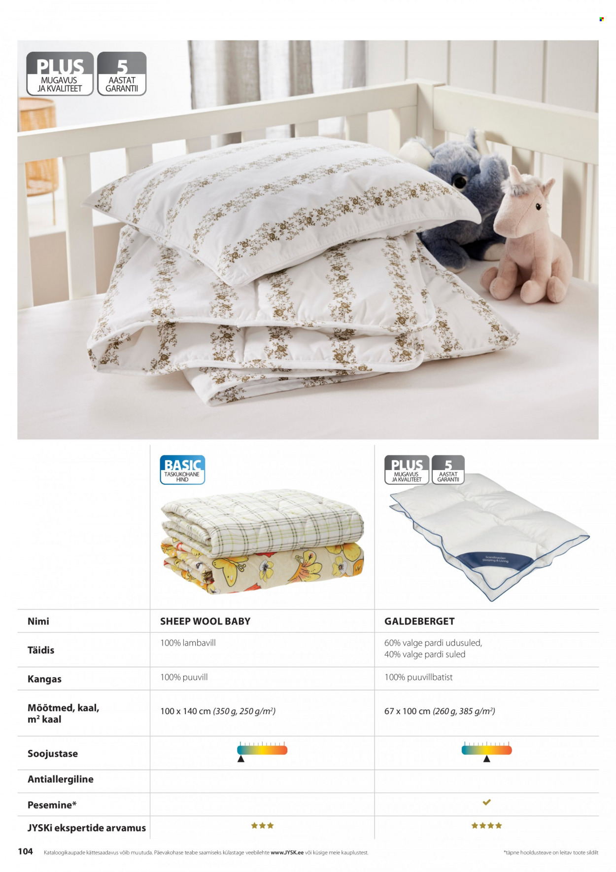 jysk - JYSK kliendileht - Tekkide, patjade ja voodipesu - page: 104
