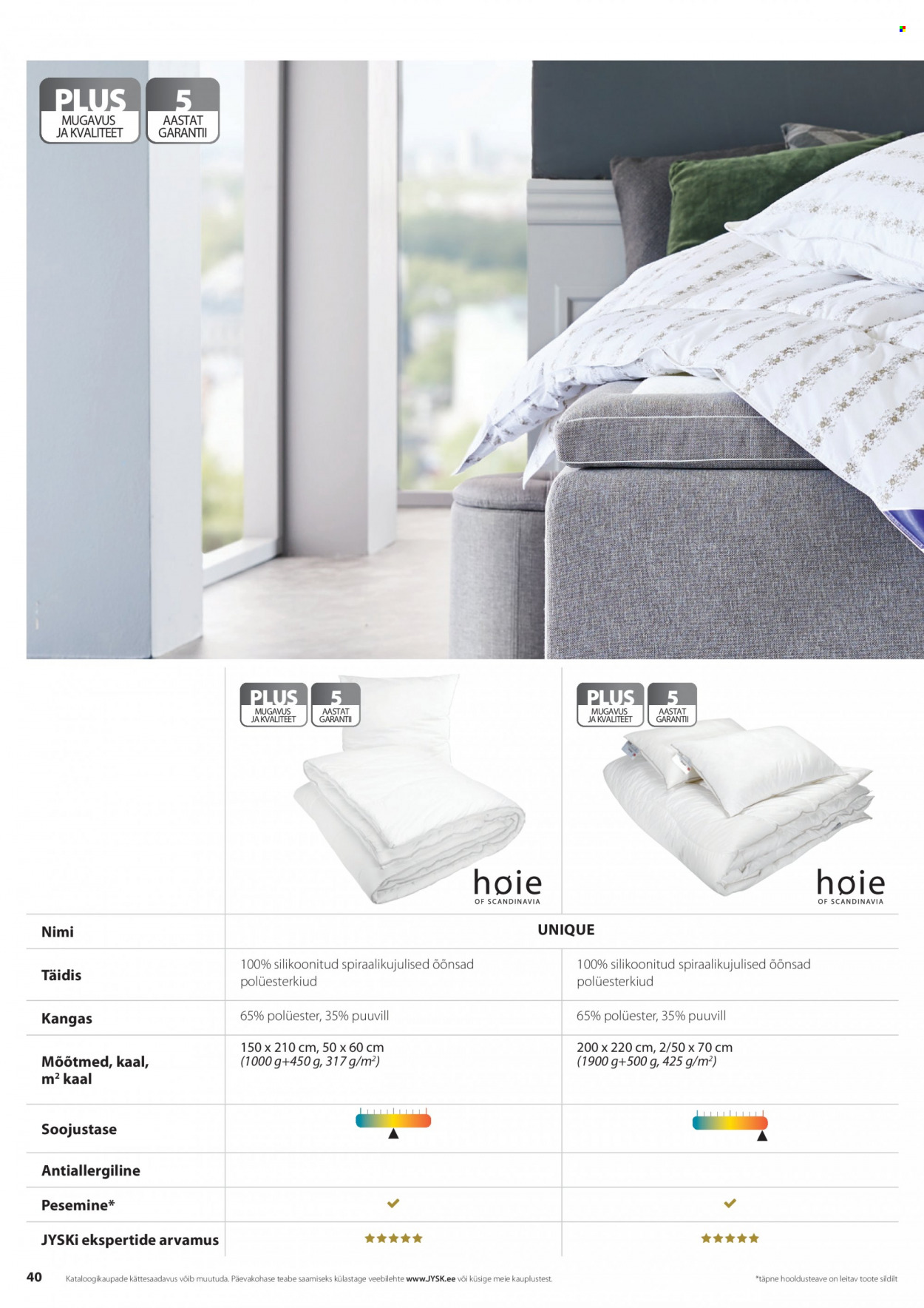 jysk - JYSK kliendileht - Tekkide, patjade ja voodipesu - page: 40