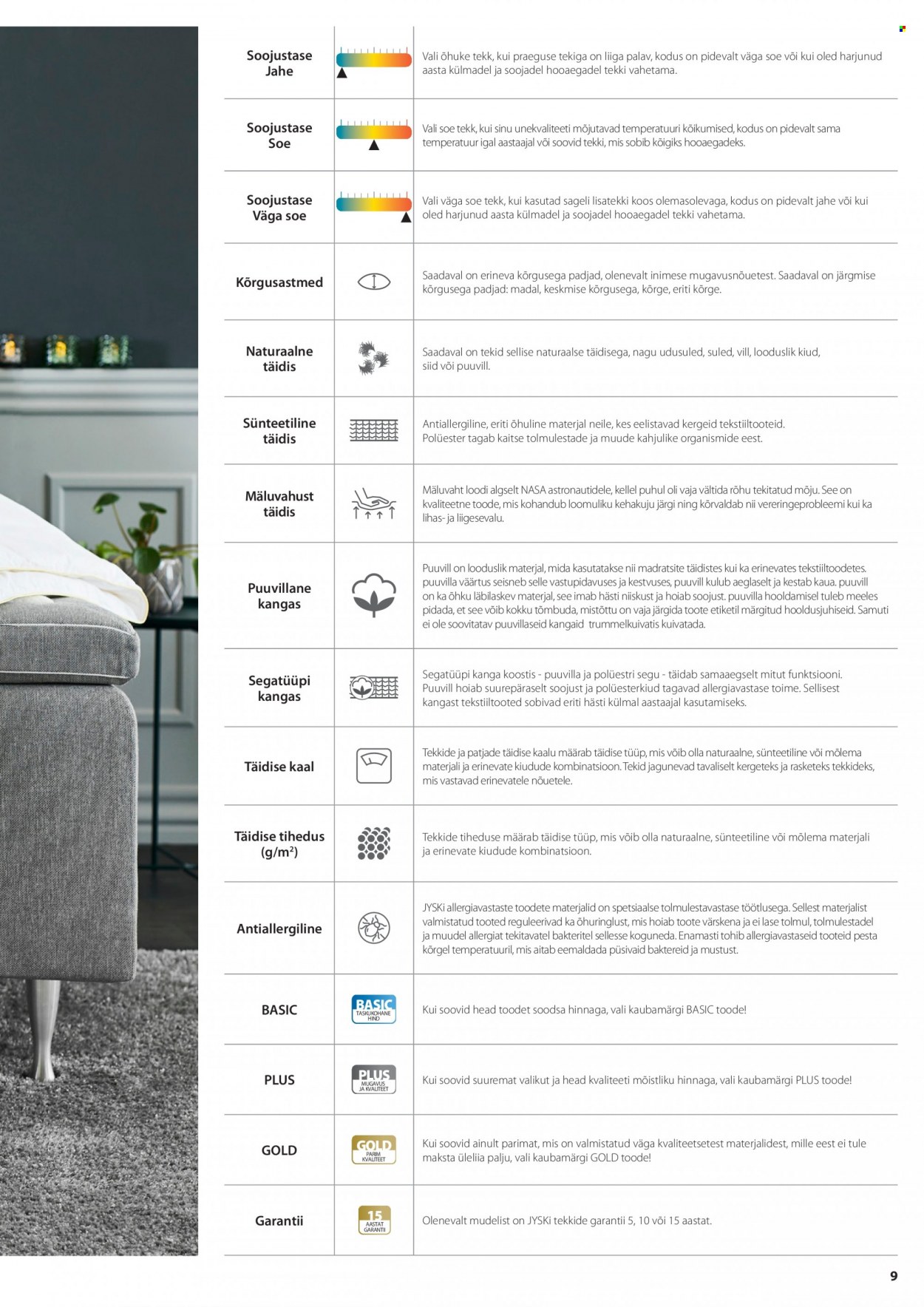 jysk - JYSK kliendileht - Tekkide, patjade ja voodipesu - page: 9