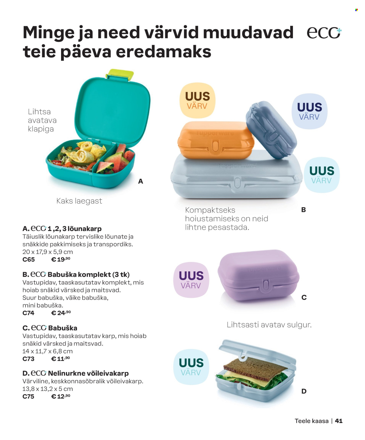 tupperware - Tupperware kliendileht - KEVAD & SUVI 2024 - page: 41 tupperware - Tupperware kliendileht - KEVAD & SUVI 2024 - page: 41