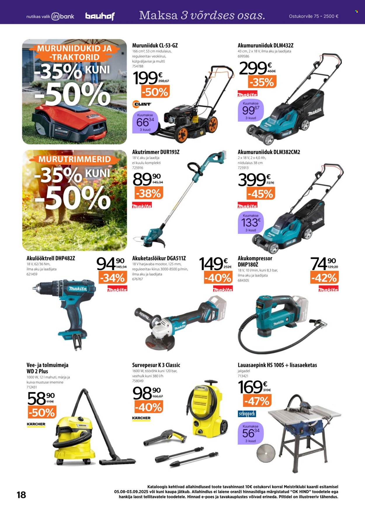 bauhof - Bauhof kliendileht - Kataloogipakkumised (5.08 - 3.09.2025) - page: 18