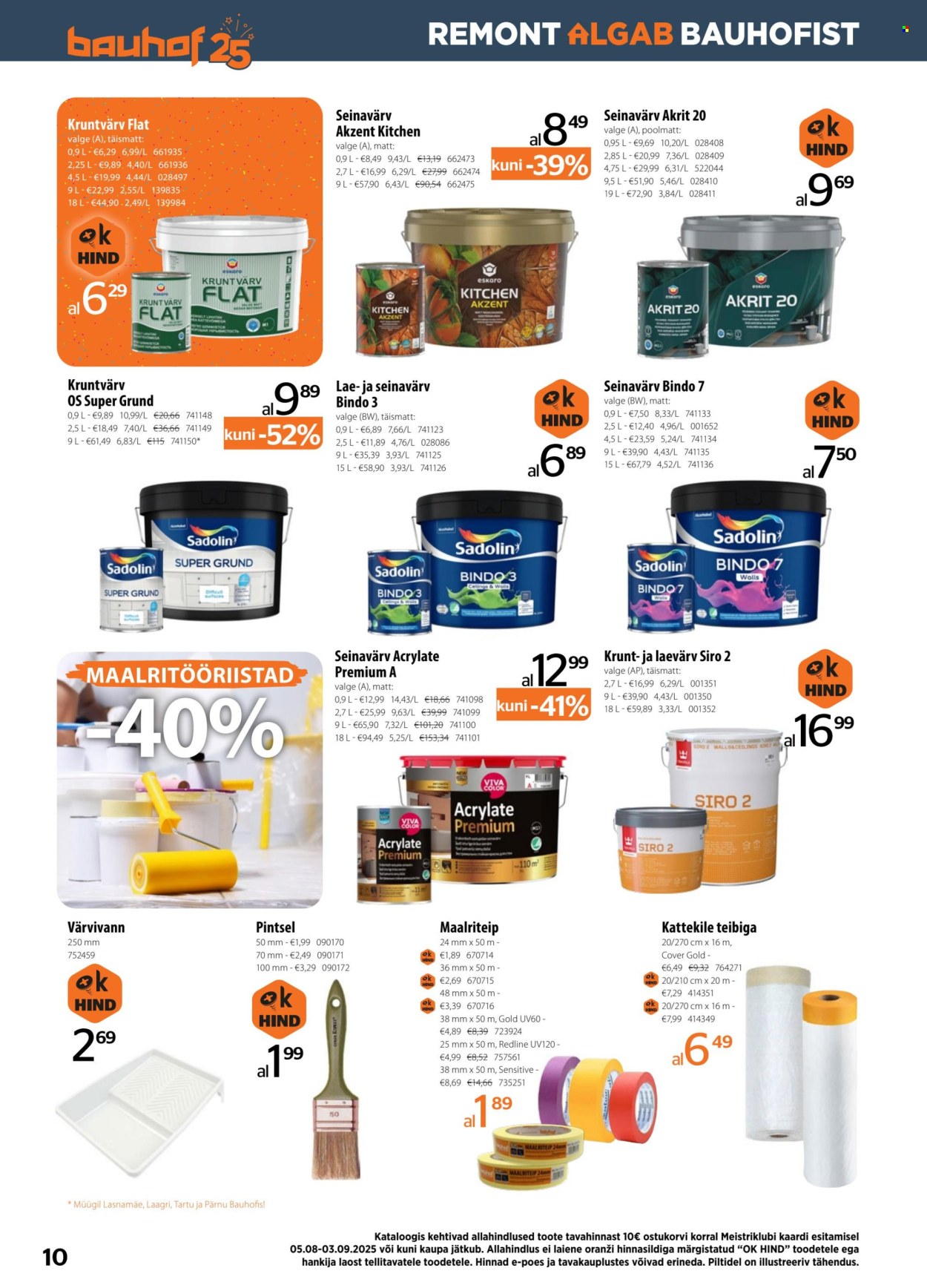 bauhof - Bauhof kliendileht - Kataloogipakkumised (5.08 - 3.09.2025) - page: 10