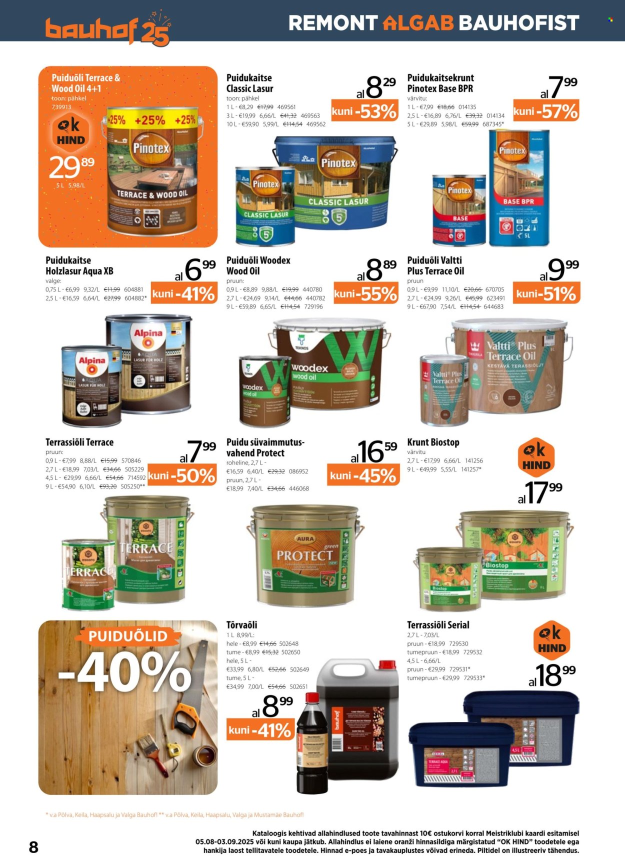 bauhof - Bauhof kliendileht - Kataloogipakkumised (5.08 - 3.09.2025) - page: 8