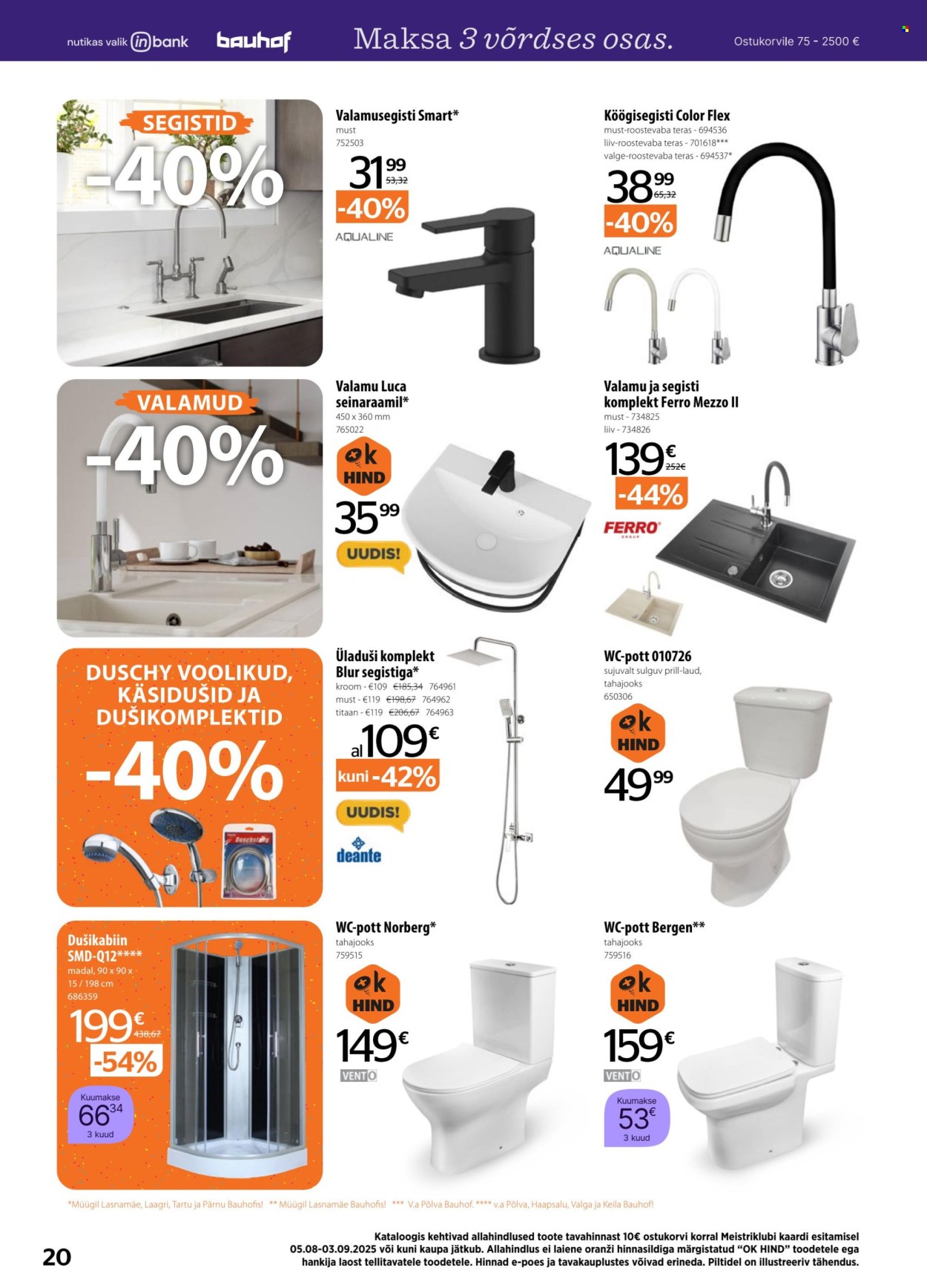 bauhof - Bauhof kliendileht - Kataloogipakkumised (5.08 - 3.09.2025) - page: 20