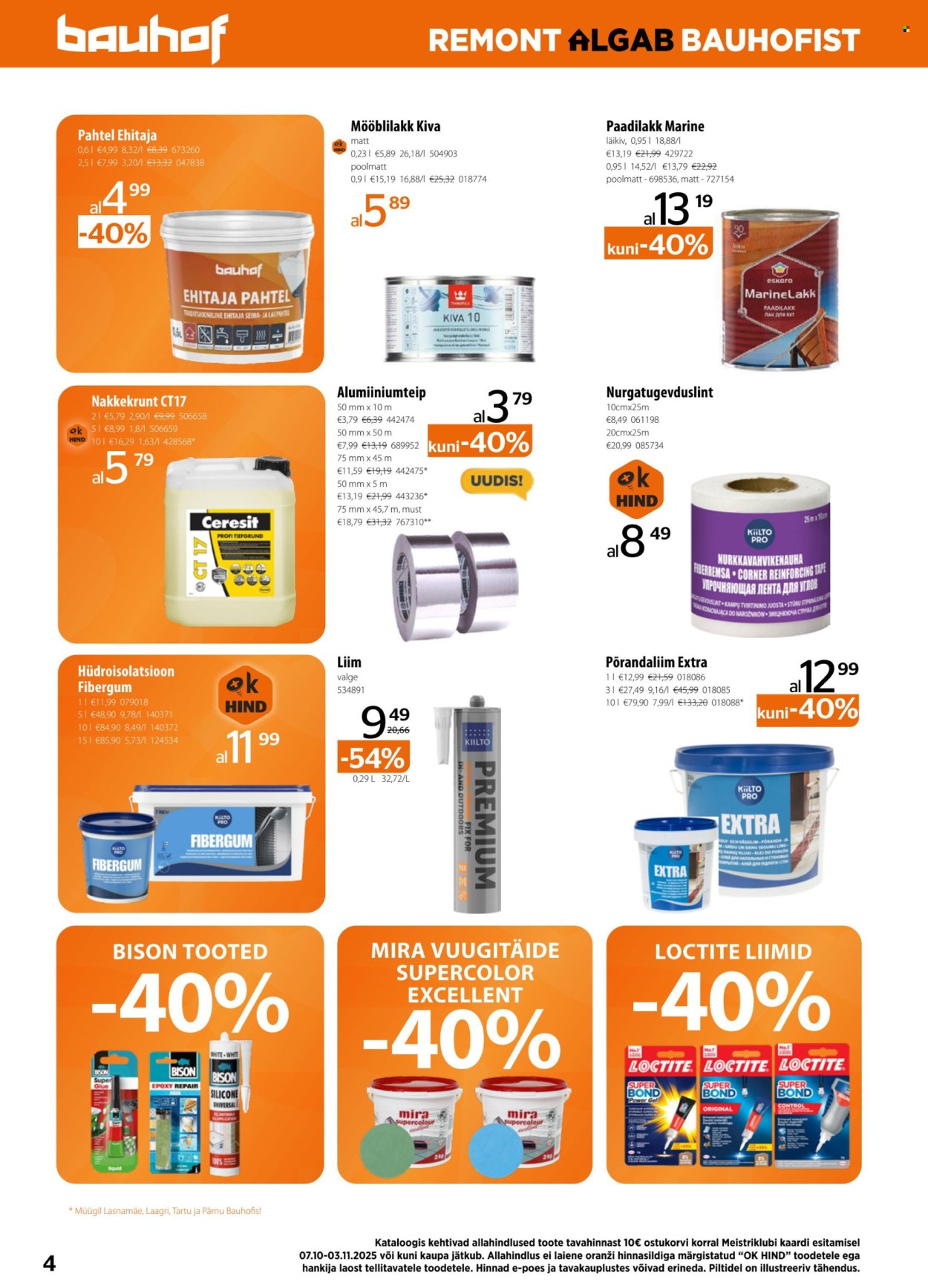 bauhof - Bauhof kliendileht - BAUHOF kliendileht (7.10 - 3.11.2025) - page: 4