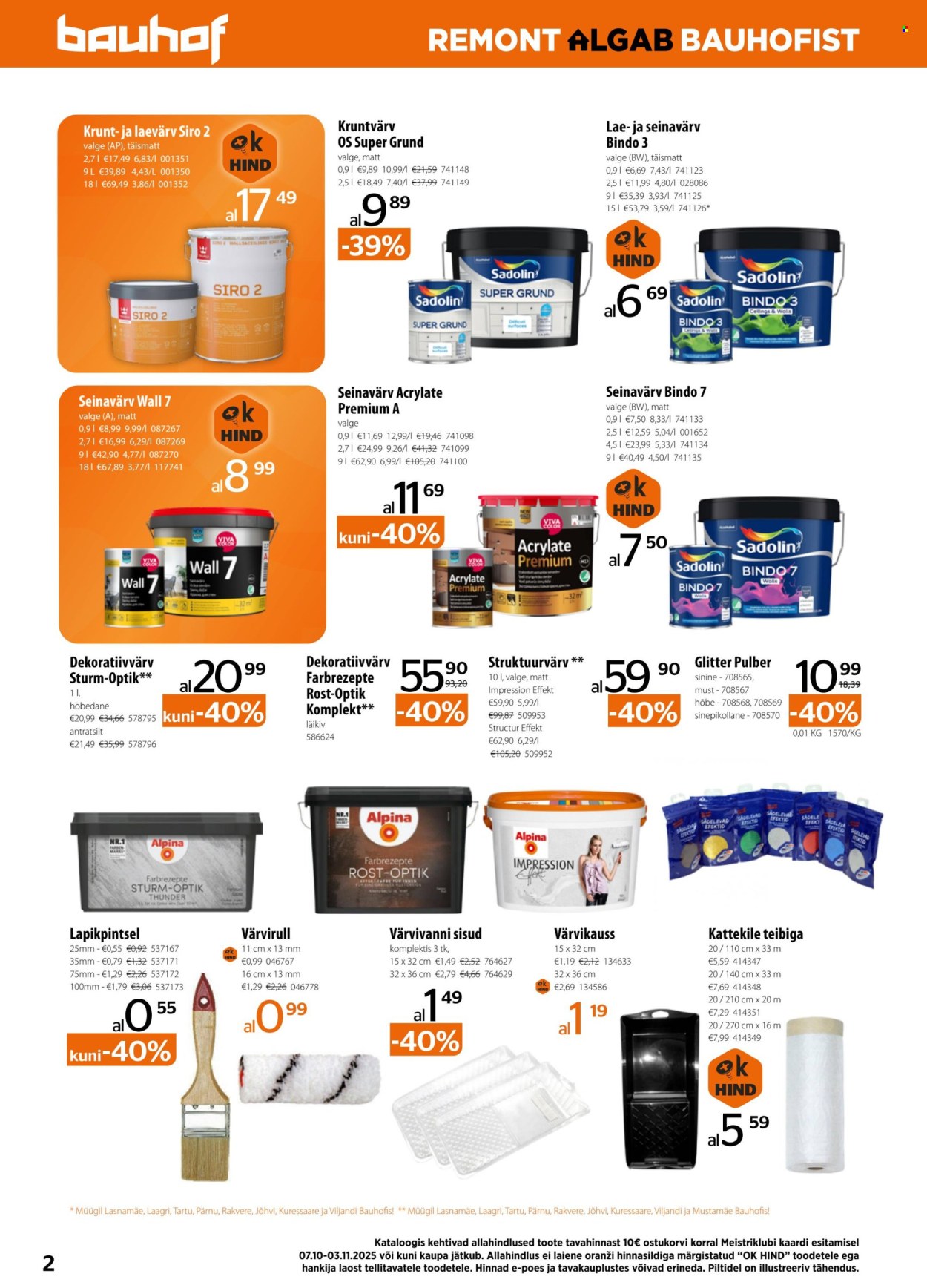 bauhof - Bauhof kliendileht - BAUHOF kliendileht (7.10 - 3.11.2025) - page: 2