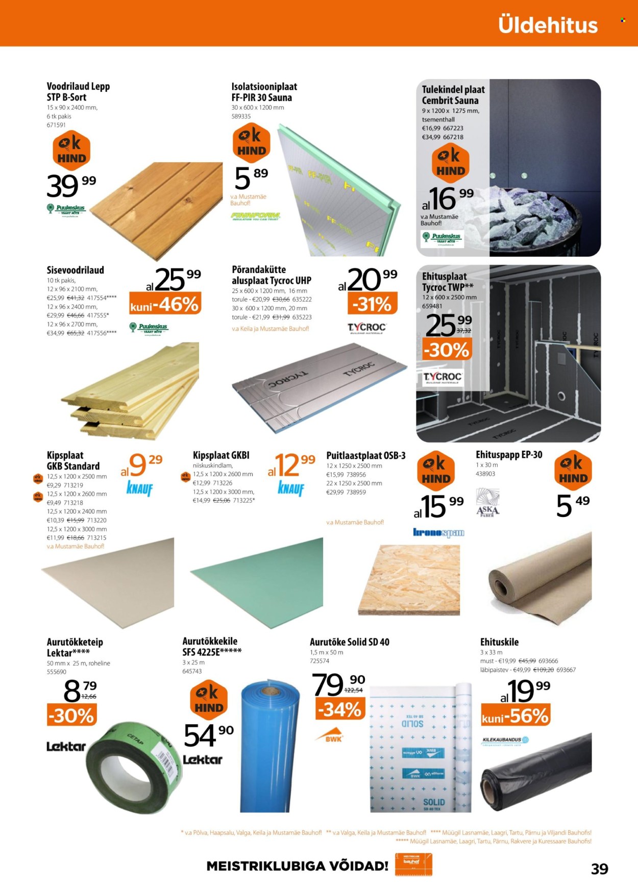 bauhof - Bauhof kliendileht - BAUHOF kliendileht (7.10 - 3.11.2025) - page: 39