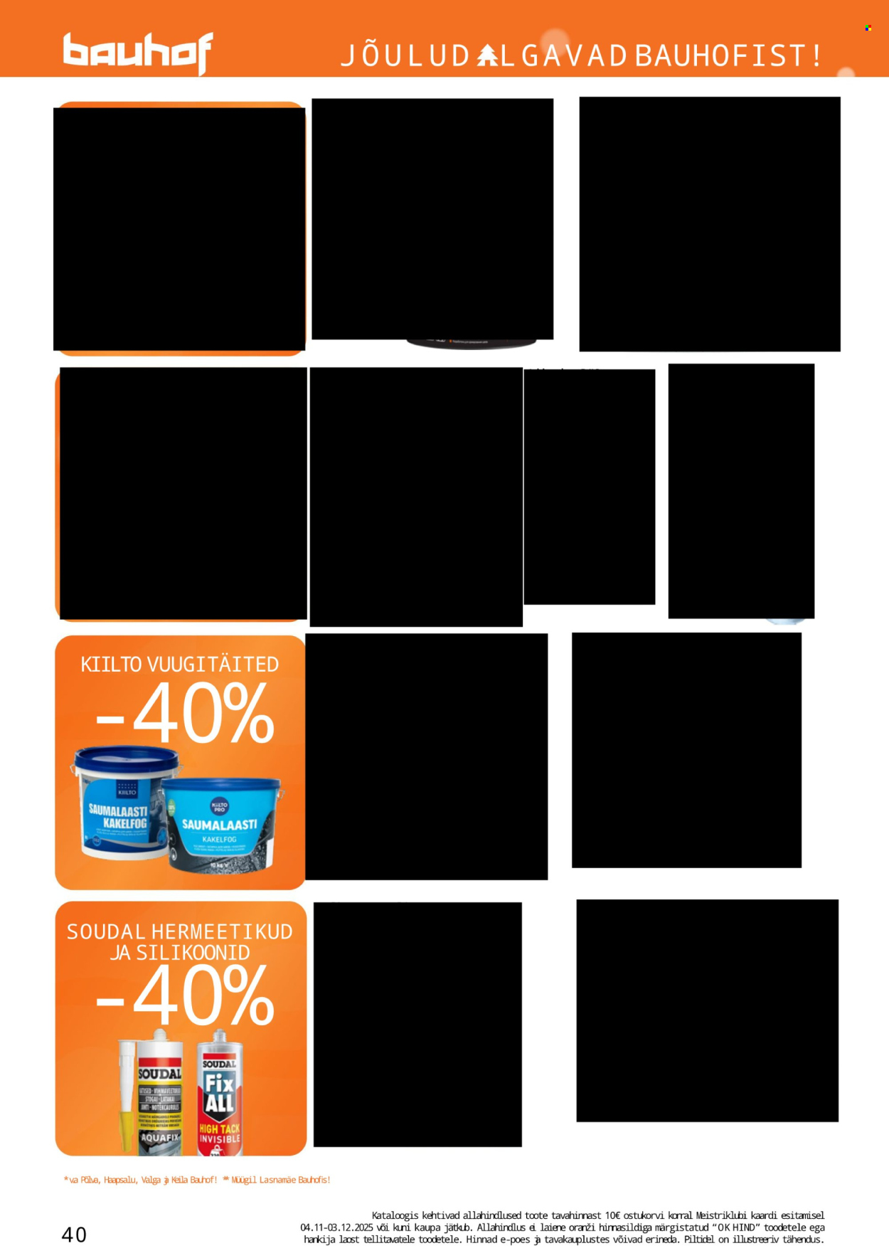 bauhof - Bauhof kliendileht - JÕULUD ALGAVAD BAUHOFIST! (4.11 - 31.12.2025) - page: 40