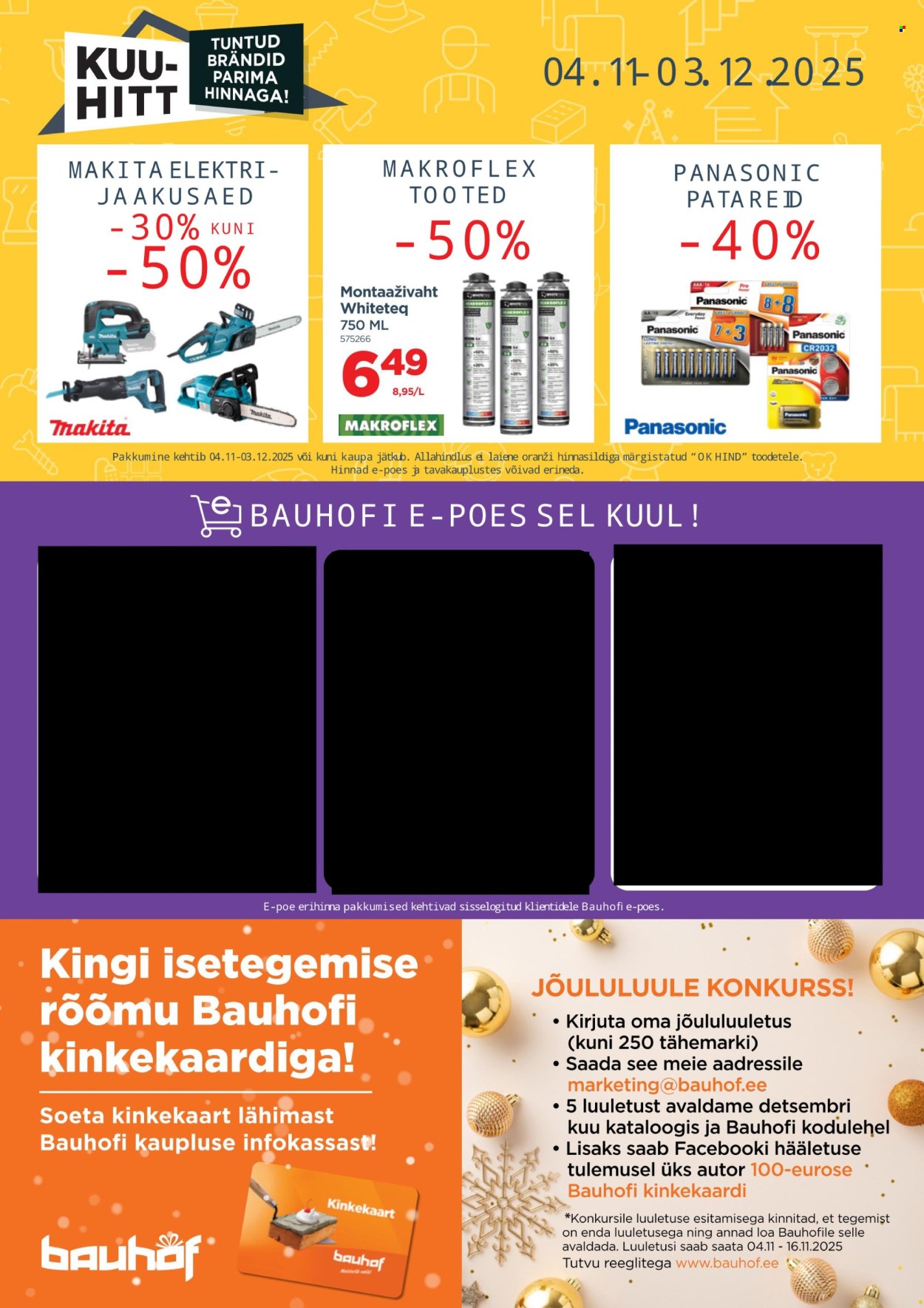 bauhof - Bauhof kliendileht - JÕULUD ALGAVAD BAUHOFIST! (4.11 - 31.12.2025) - page: 48