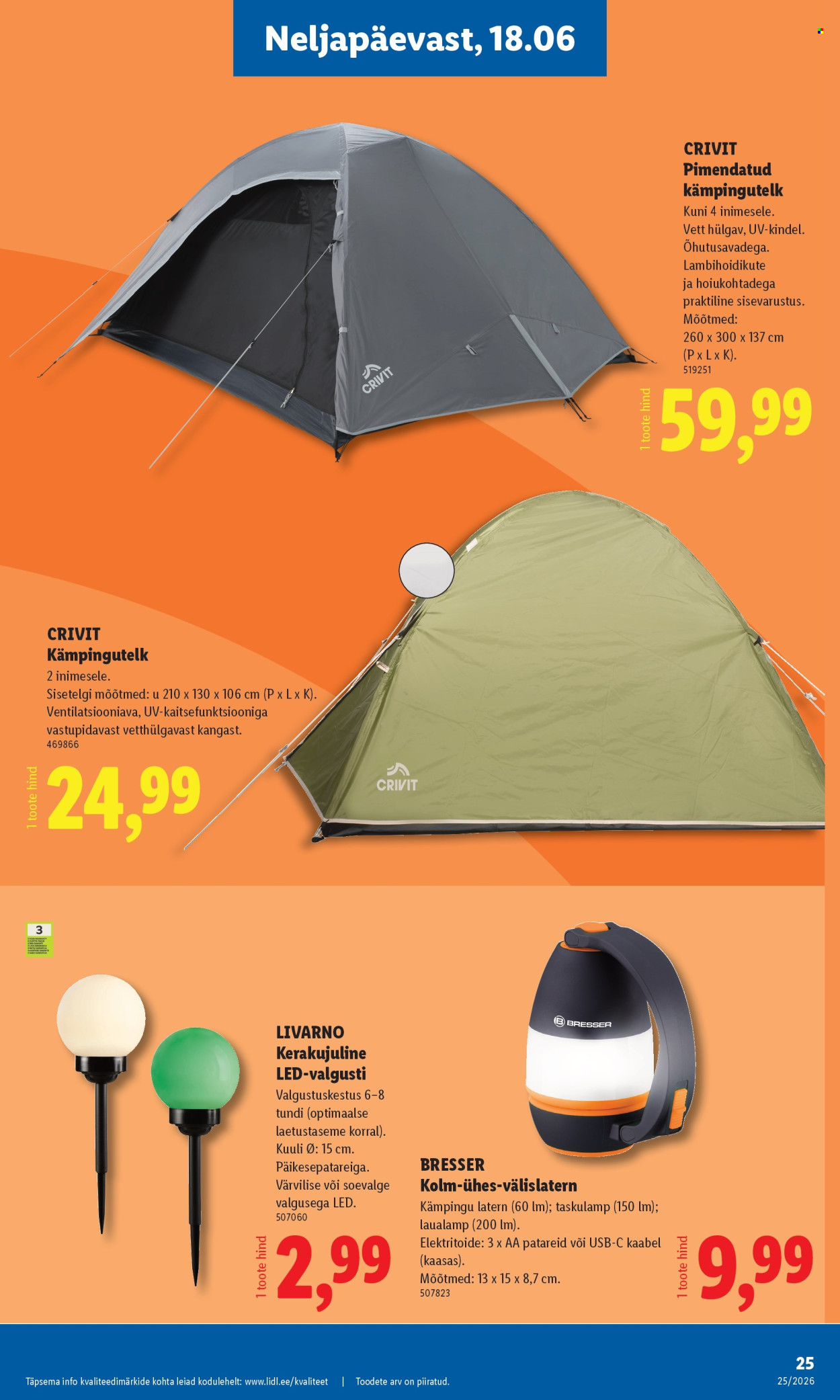 lidl - Lidl kliendileht - Tööstuskaupade pakkumised (15.06 - 21.06.2026) - page: 25