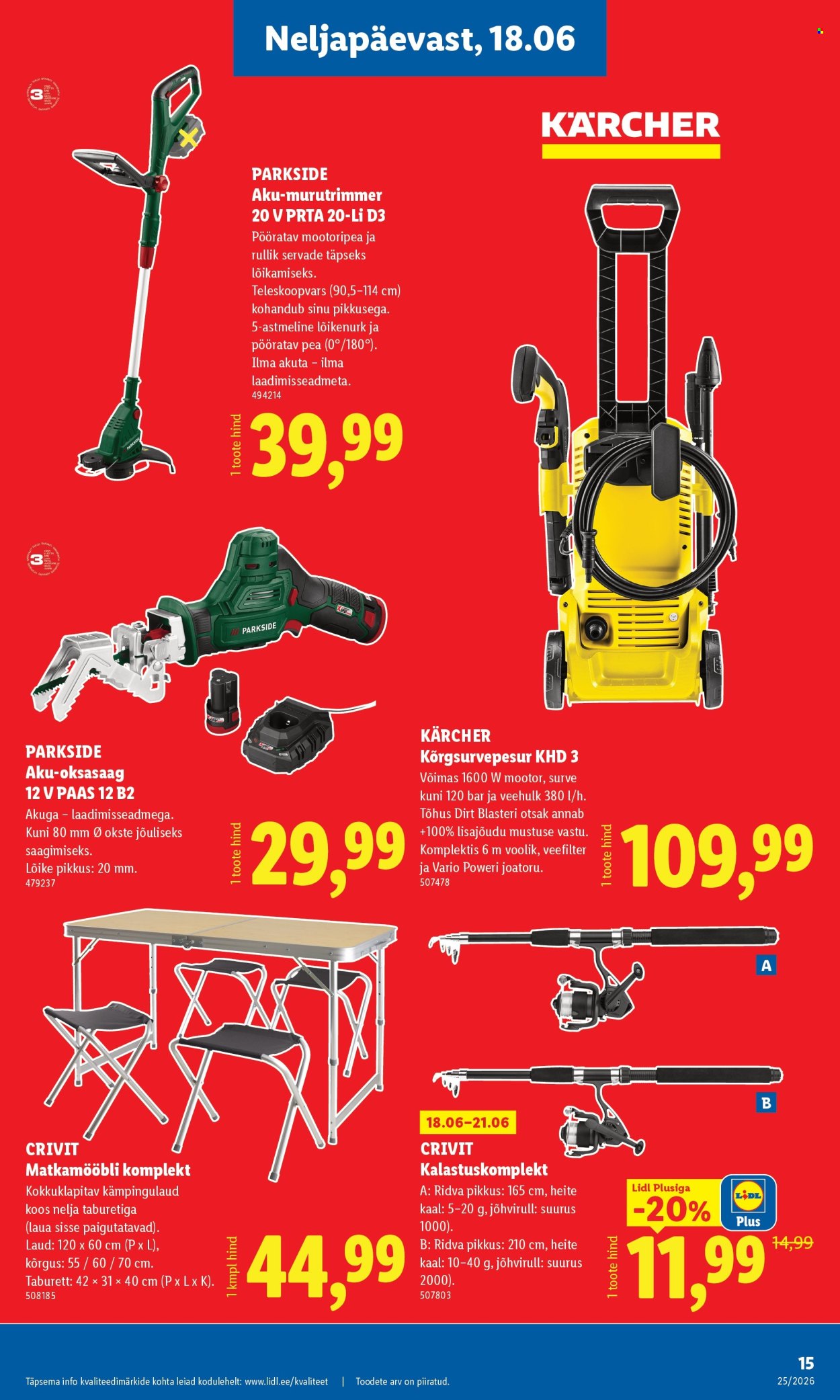 lidl - Lidl kliendileht - Tööstuskaupade pakkumised (15.06 - 21.06.2026) - page: 15