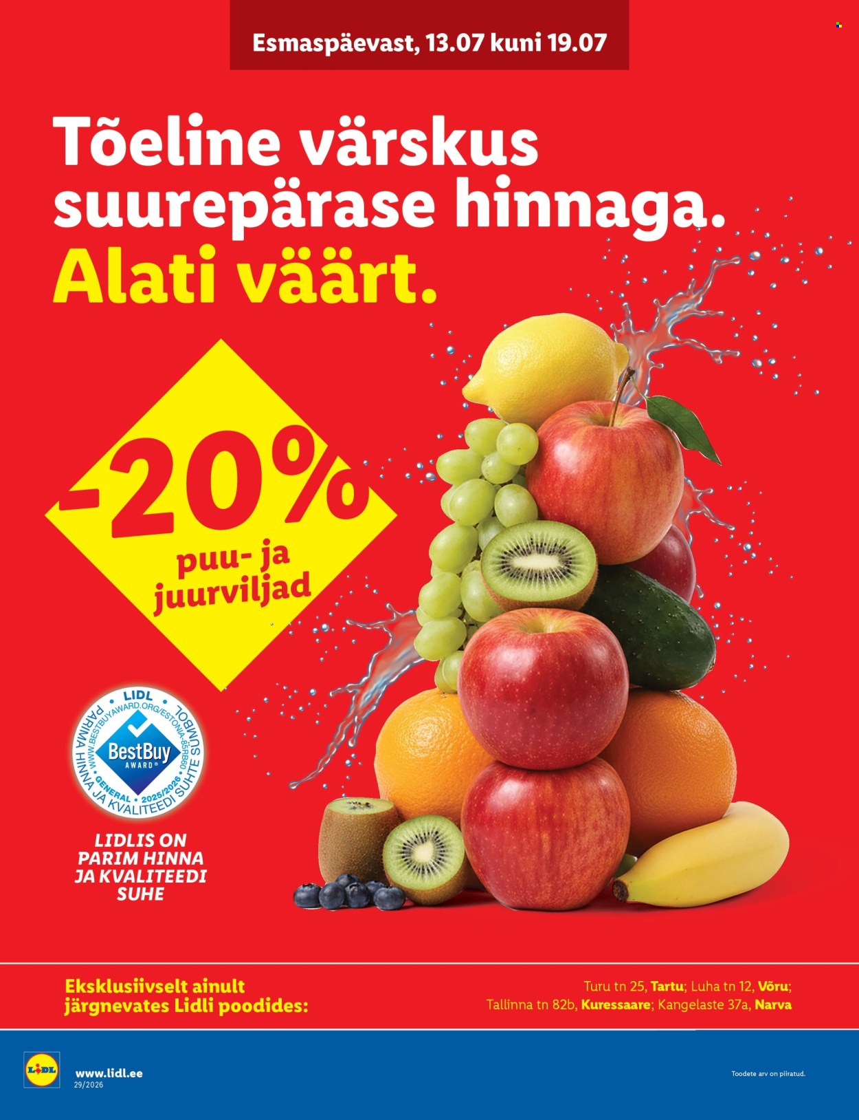 lidl - Lidl kliendileht - Allahindluste tormijooks (13.07 - 19.07.2026)