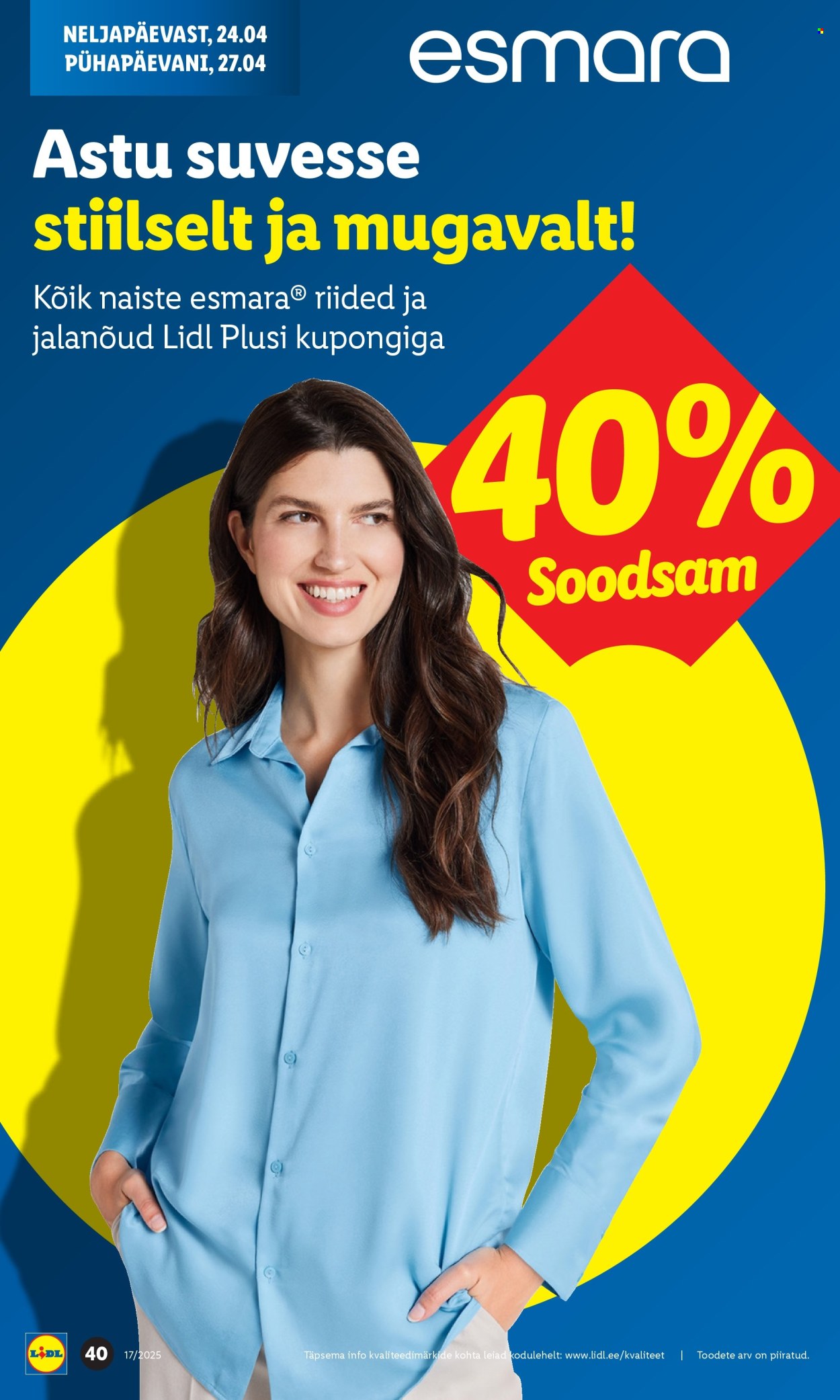 lidl - Lidl kliendileht - kliendileht (21.04 - 27.04.2025) - page: 40 lidl - Lidl kliendileht - kliendileht (21.04 - 27.04.2025) - page: 40