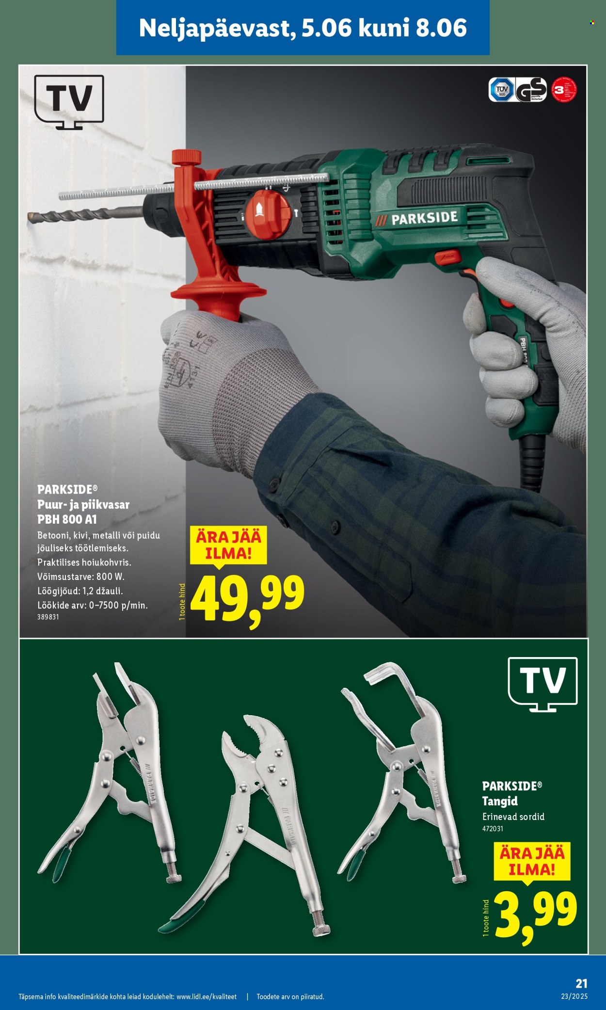 lidl - Lidl kliendileht - Tööstuskaupade pakkumised (2.06 - 8.06.2025) - page: 21