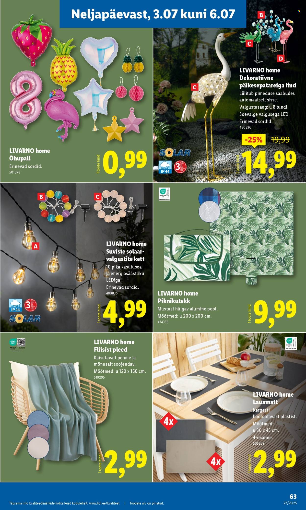 lidl - Lidl kliendileht - Nädalalõpu pakkumised (3.07 - 6.07.2025) - page: 63 lidl - Lidl kliendileht - Nädalalõpu pakkumised (3.07 - 6.07.2025) - page: 63