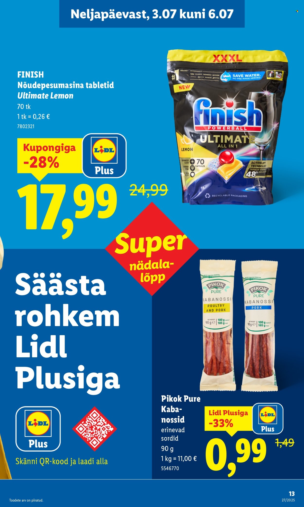 lidl - Lidl kliendileht - Nädalalõpu pakkumised (3.07 - 6.07.2025) - page: 13 lidl - Lidl kliendileht - Nädalalõpu pakkumised (3.07 - 6.07.2025) - page: 13