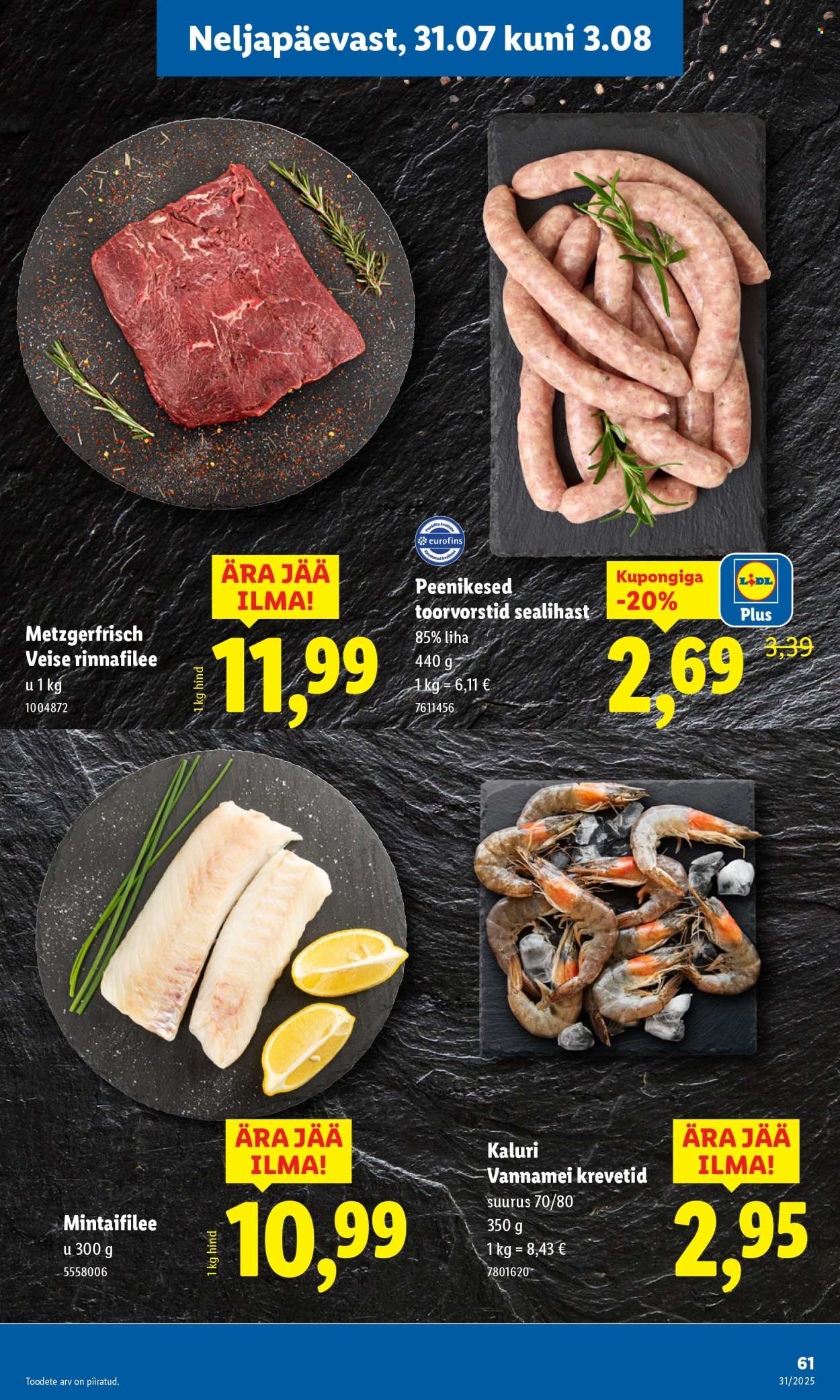 lidl - Lidl kliendileht - Kliendileht (28.07 - 3.08.2025) - page: 61 lidl - Lidl kliendileht - Kliendileht (28.07 - 3.08.2025) - page: 61
