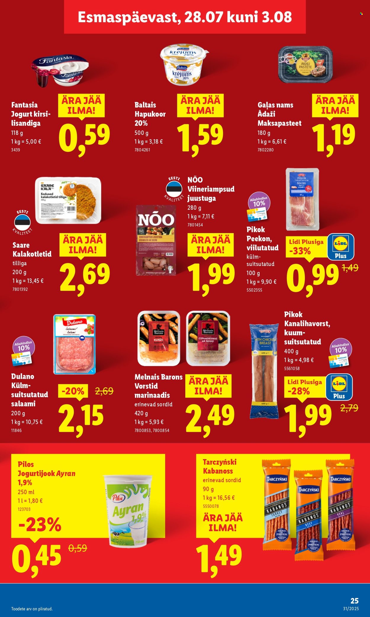 lidl - Lidl kliendileht - Kliendileht (28.07 - 3.08.2025) - page: 25 lidl - Lidl kliendileht - Kliendileht (28.07 - 3.08.2025) - page: 25