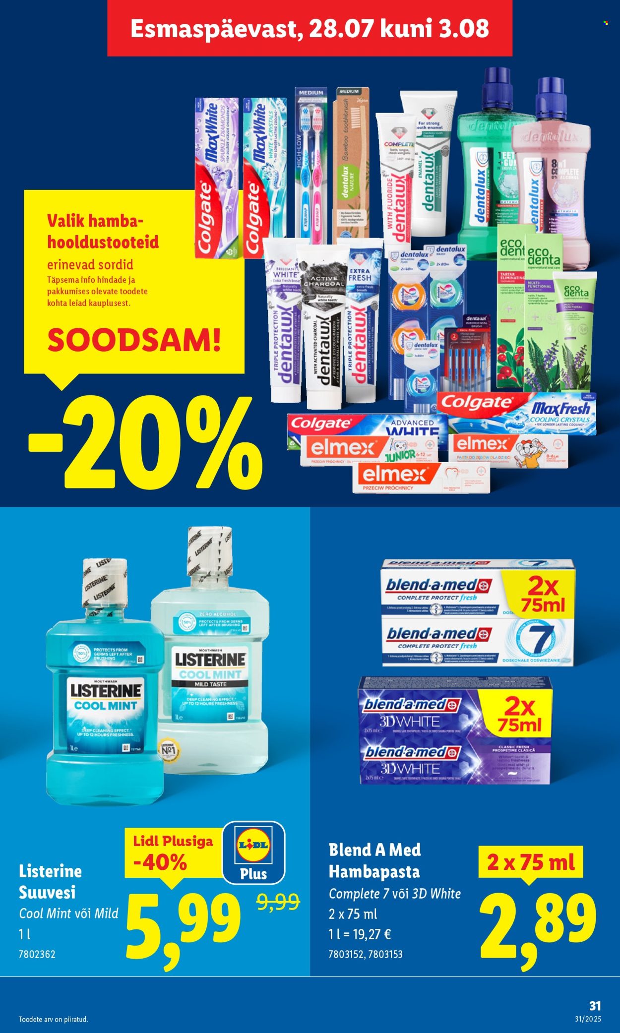 lidl - Lidl kliendileht - Kliendileht (28.07 - 3.08.2025) - page: 31 lidl - Lidl kliendileht - Kliendileht (28.07 - 3.08.2025) - page: 31