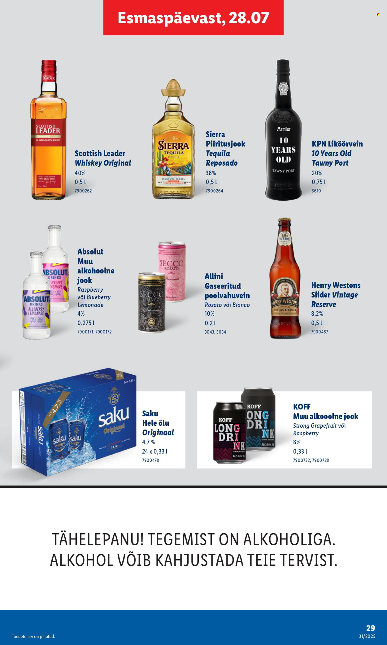 lidl - Lidl kliendileht - Kliendileht (28.07 - 3.08.2025) - page: 29 lidl - Lidl kliendileht - Kliendileht (28.07 - 3.08.2025) - page: 29