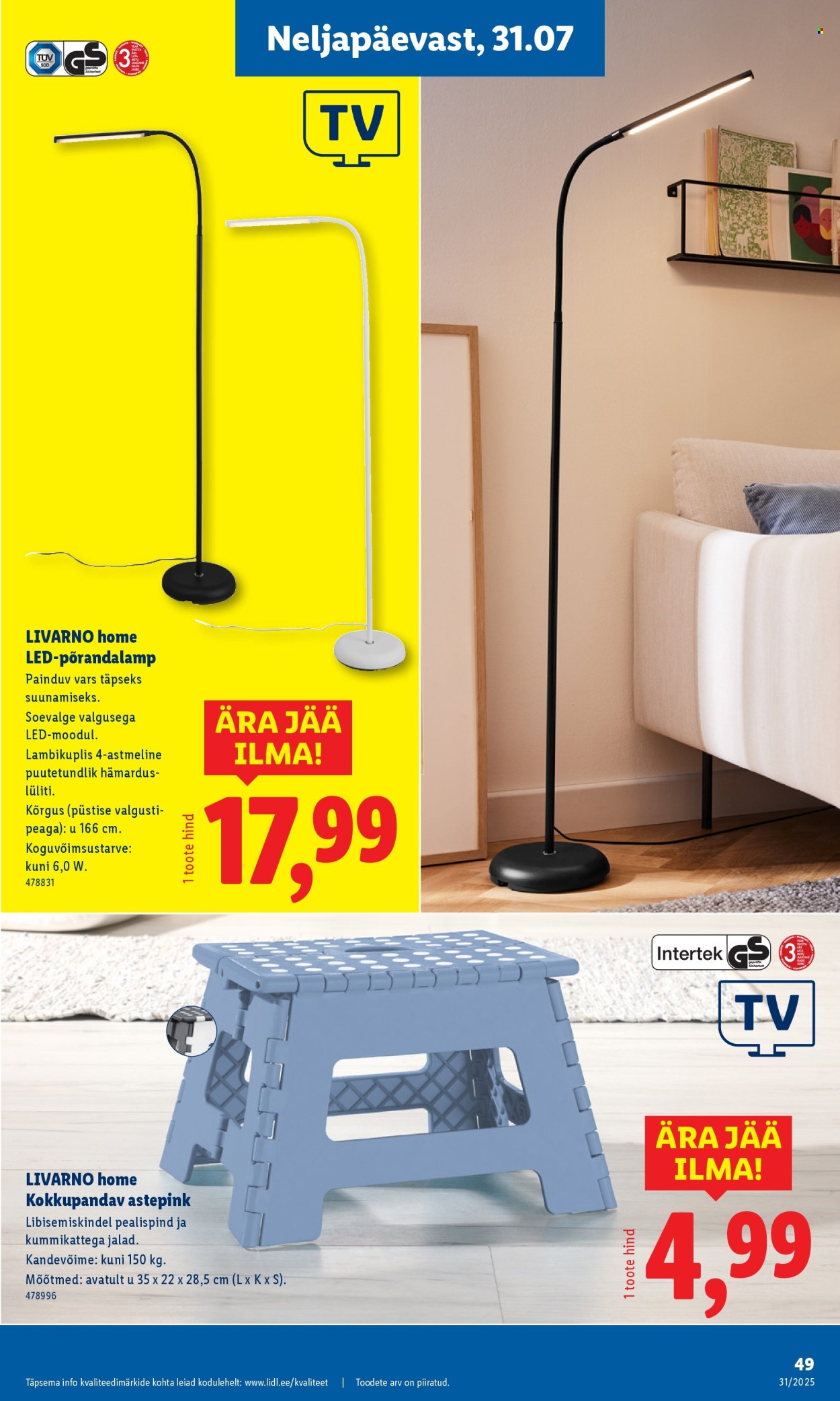 lidl - Lidl kliendileht - Kliendileht (28.07 - 3.08.2025) - page: 49 lidl - Lidl kliendileht - Kliendileht (28.07 - 3.08.2025) - page: 49