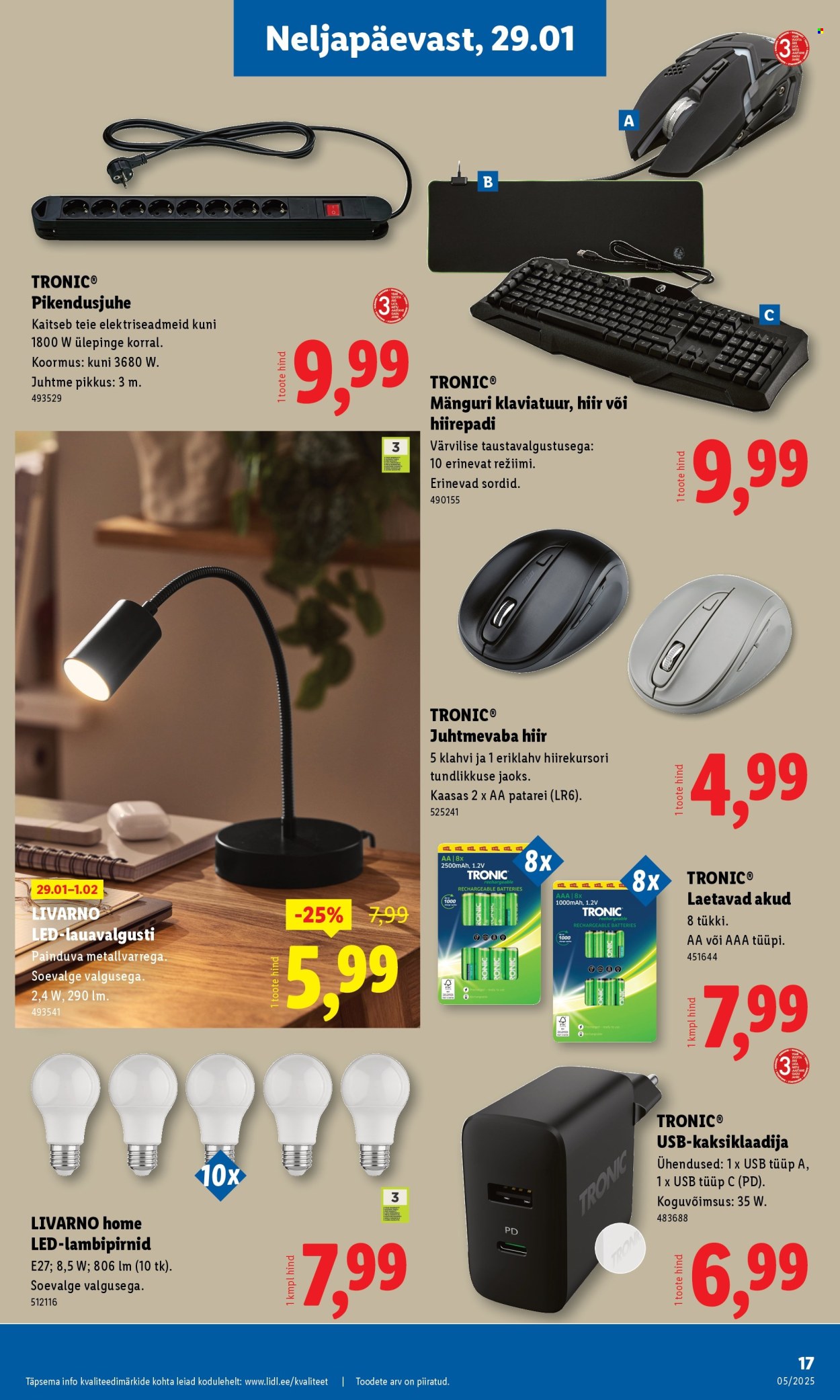 lidl - Lidl kliendileht - Tööstuskaupade pakkumised (26.01 - 1.02.2026) - page: 17