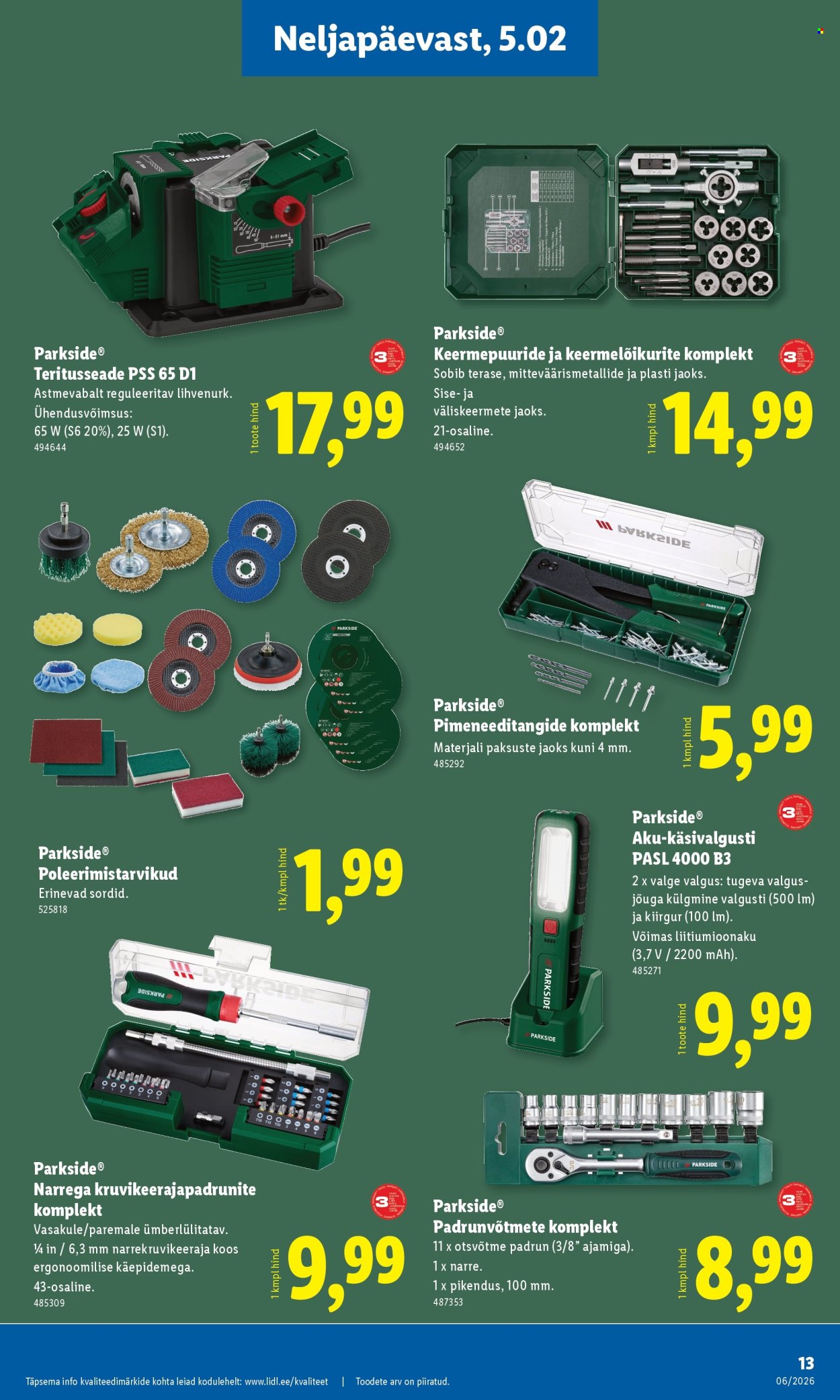 lidl - Lidl kliendileht - Tööstuskaupade pakkumised (2.02 - 8.02.2026) - page: 13