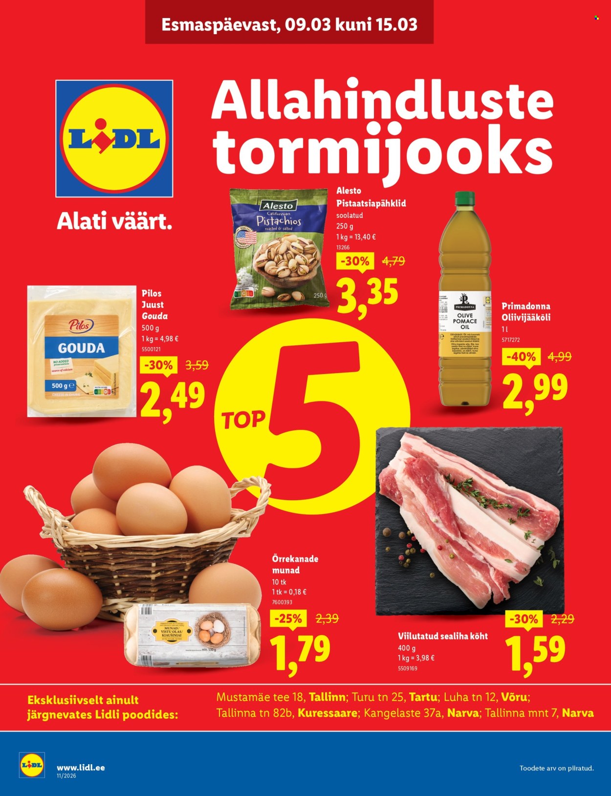 lidl - Lidl kliendileht - Allahindluste tormijooks (9.03 - 15.03.2026)