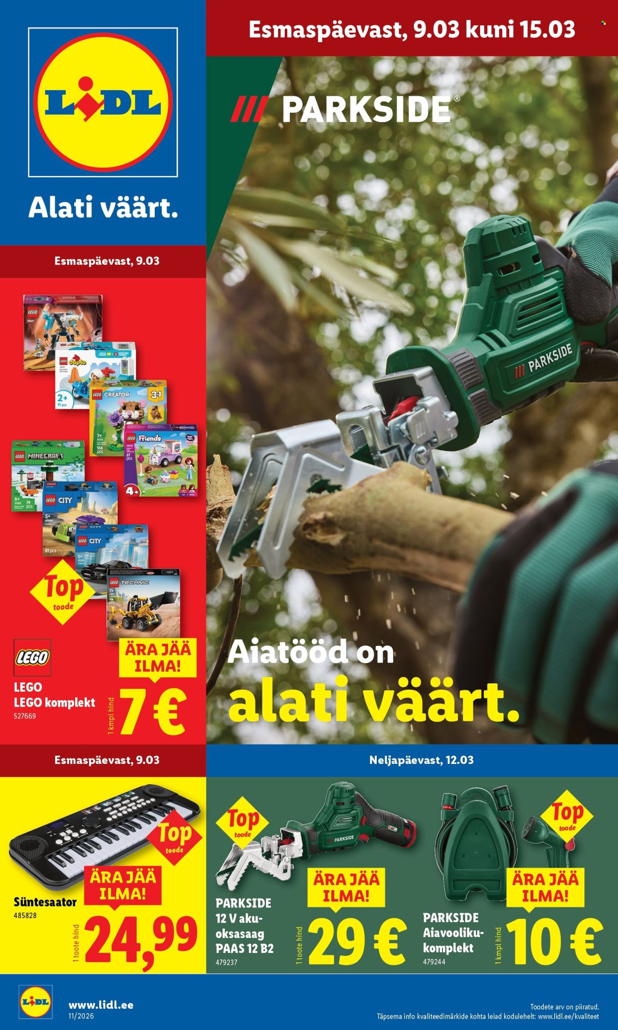 lidl - Lidl kliendileht - Tööstuskaupade pakkumised (9.03 - 15.03.2026)