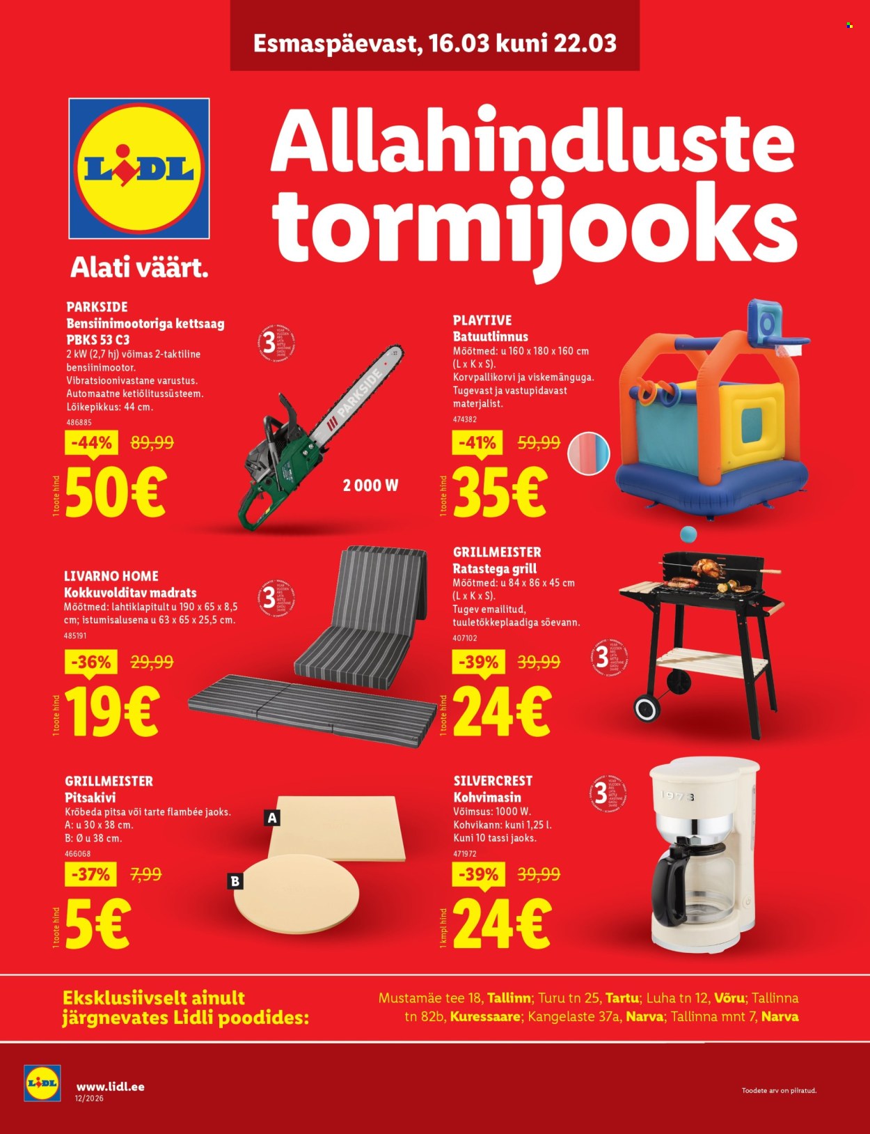 lidl - Lidl kliendileht - Allahindluste tormijooks (16.03 - 22.03.2026)