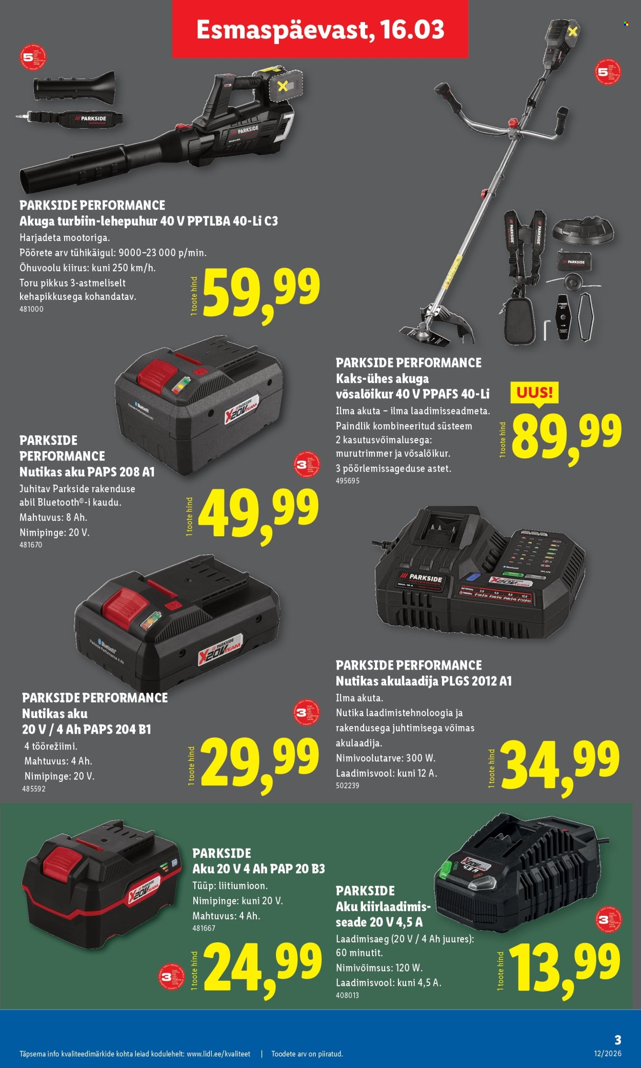 lidl - Lidl kliendileht - Tööstuskaupade pakkumised (16.03 - 22.03.2026) - page: 3