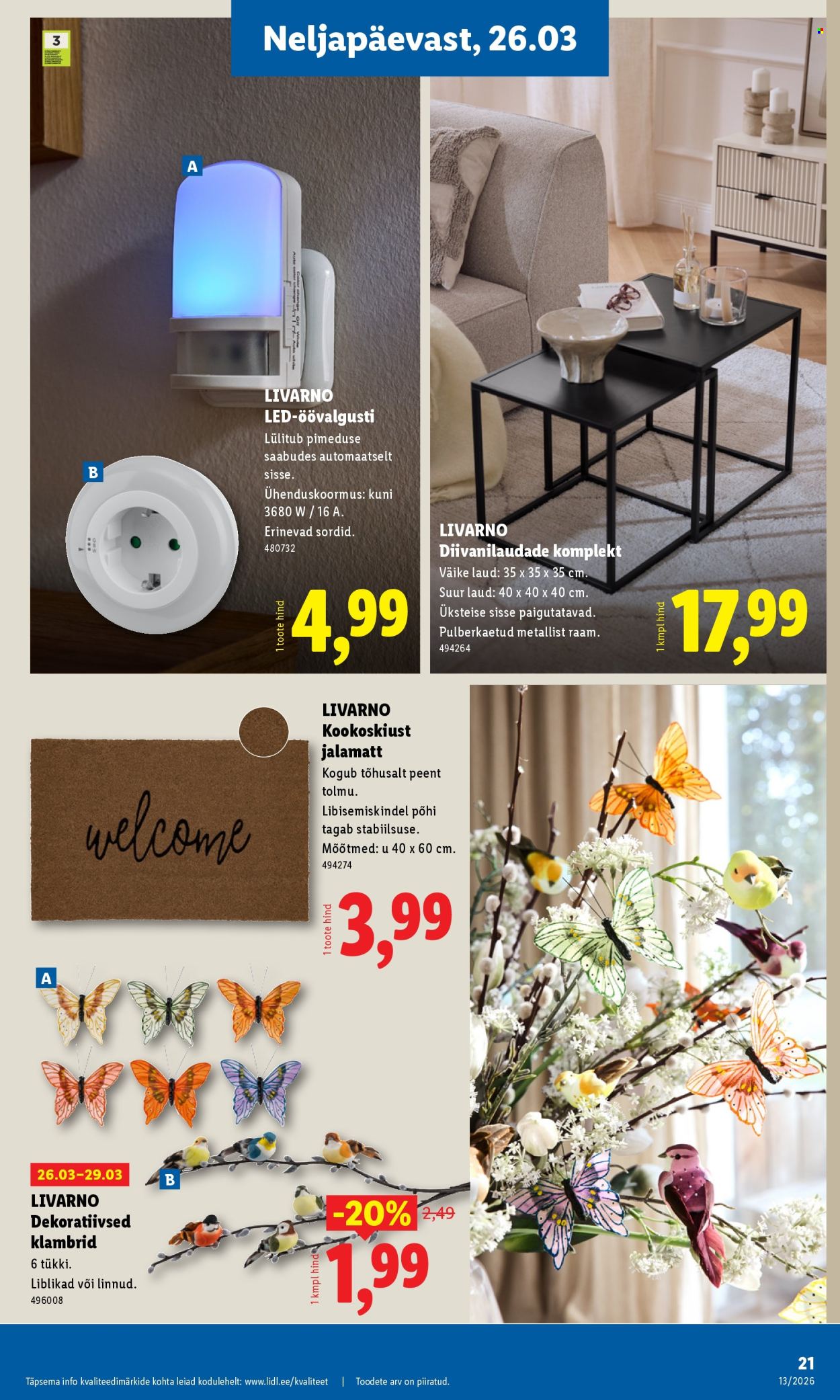 lidl - Lidl kliendileht - Tööstuskaupade pakkumised (23.03 - 29.03.2026) - page: 21