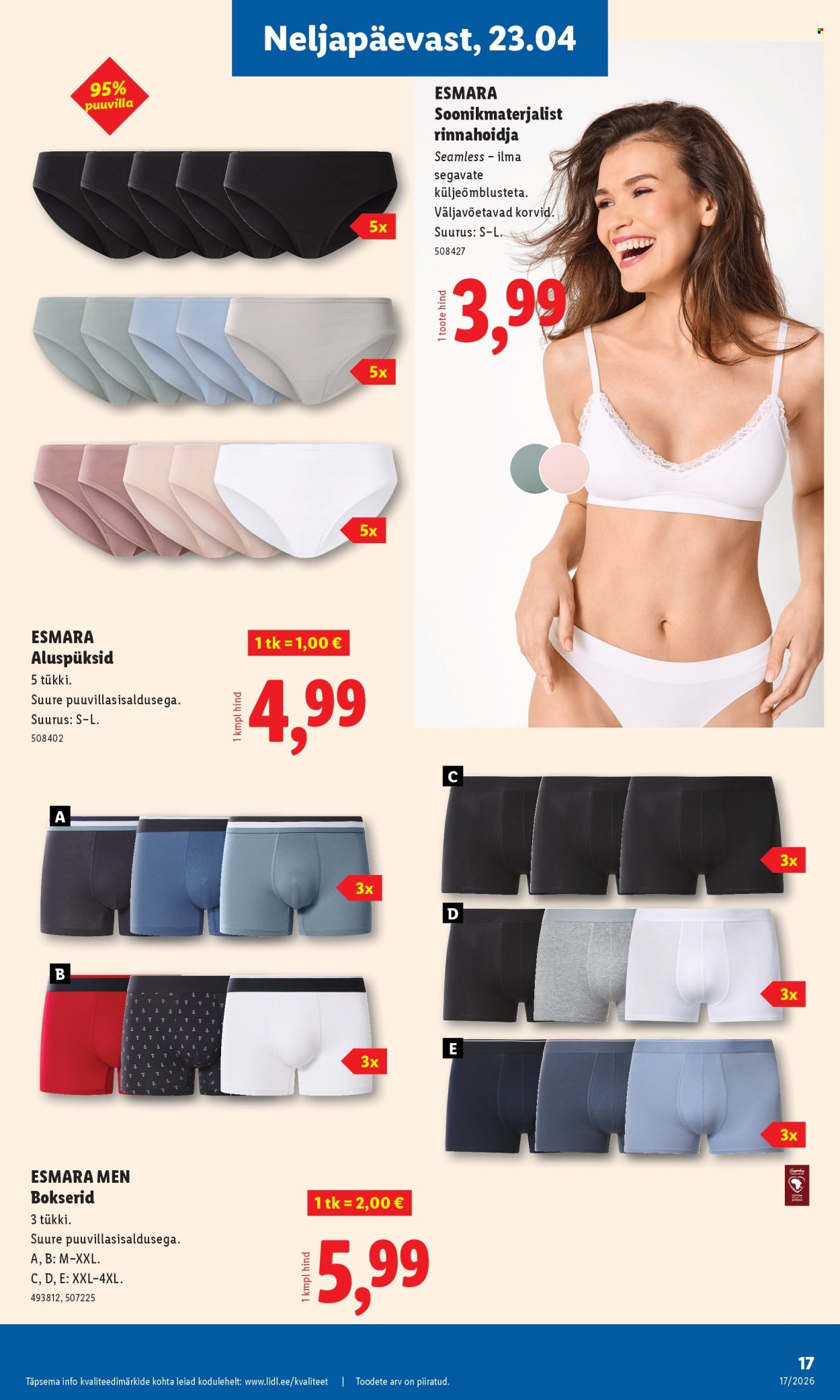 lidl - Lidl kliendileht - Tööstuskaupade pakkumised (20.04 - 26.04.2026) - page: 17