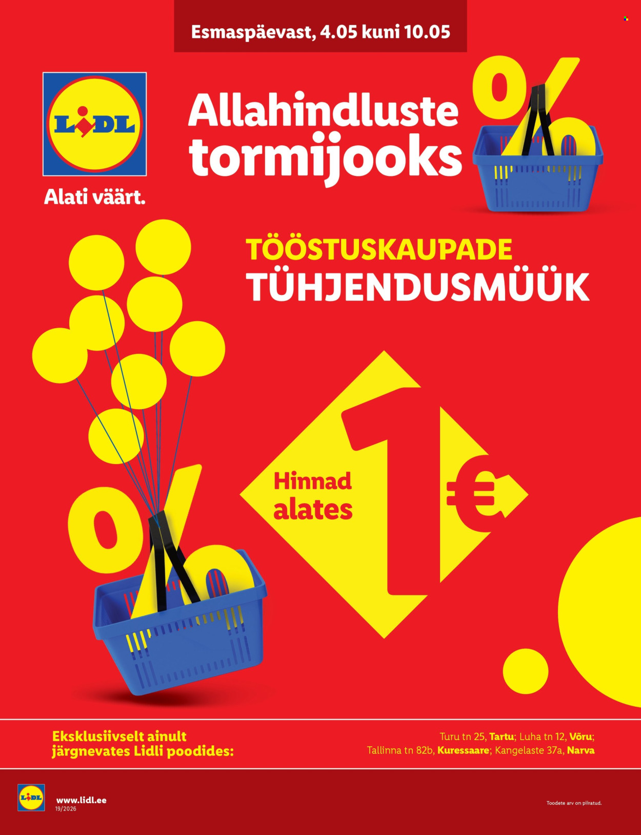 lidl - Lidl kliendileht - Allahindluste tormijooks (4.05 - 10.05.2026)