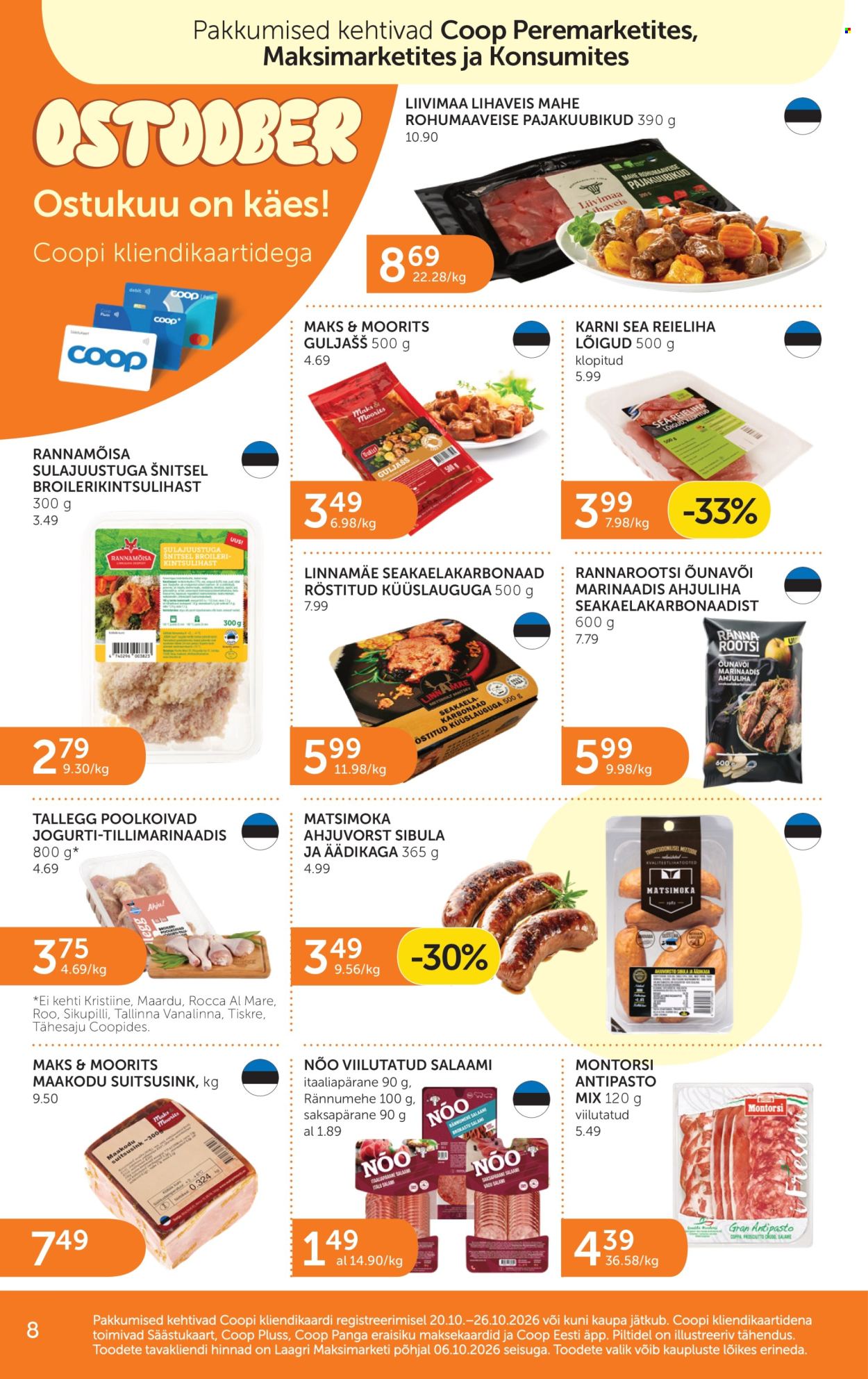 coop - Coop kliendileht (20.10 - 26.10.2026) - page: 8