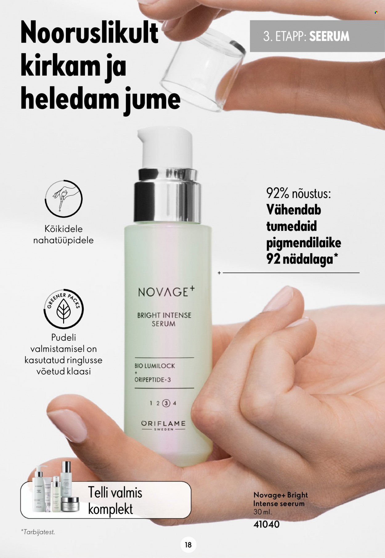 oriflame - Oriflame kliendileht - Novage+ tutvustus - page: 18