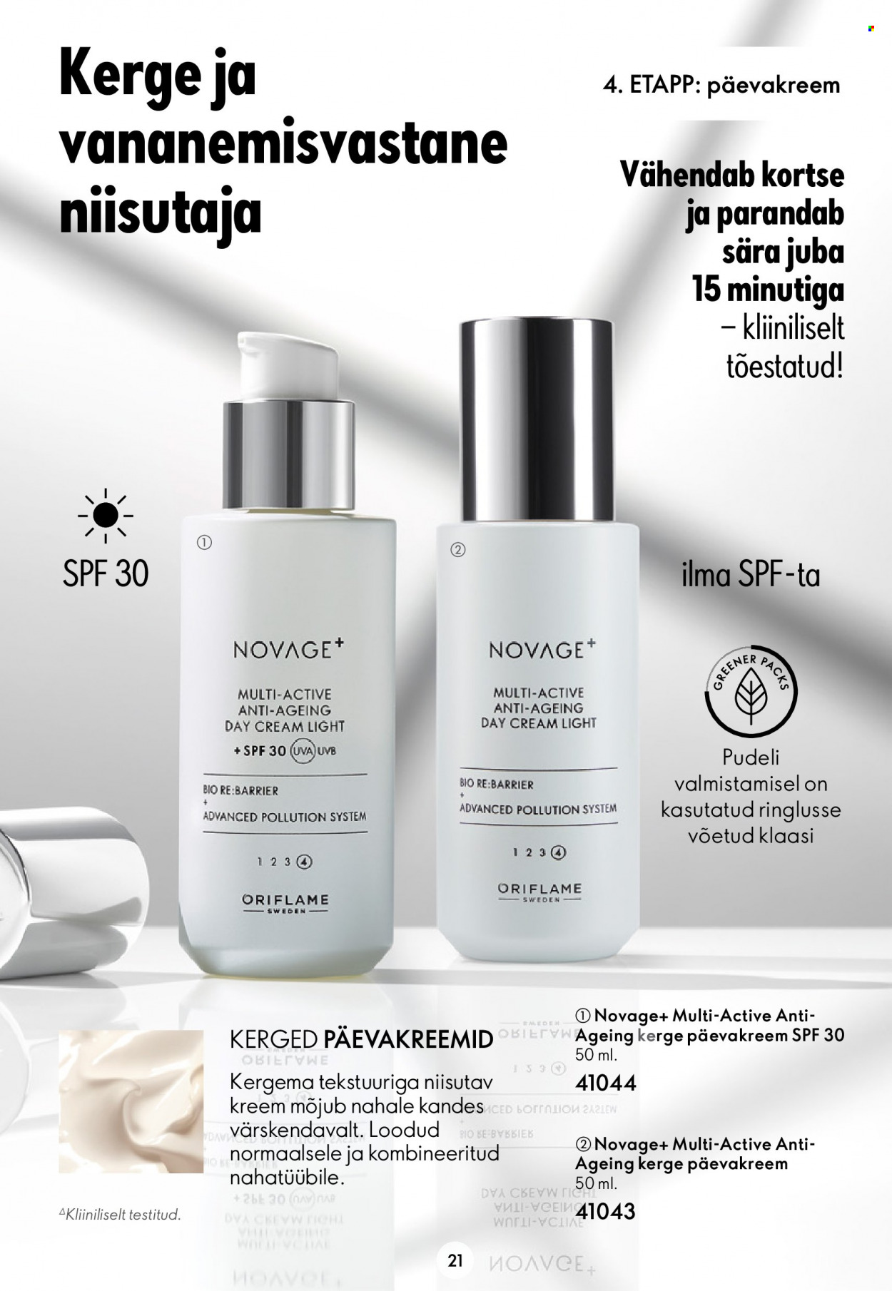 oriflame - Oriflame kliendileht - Novage+ tutvustus - page: 21