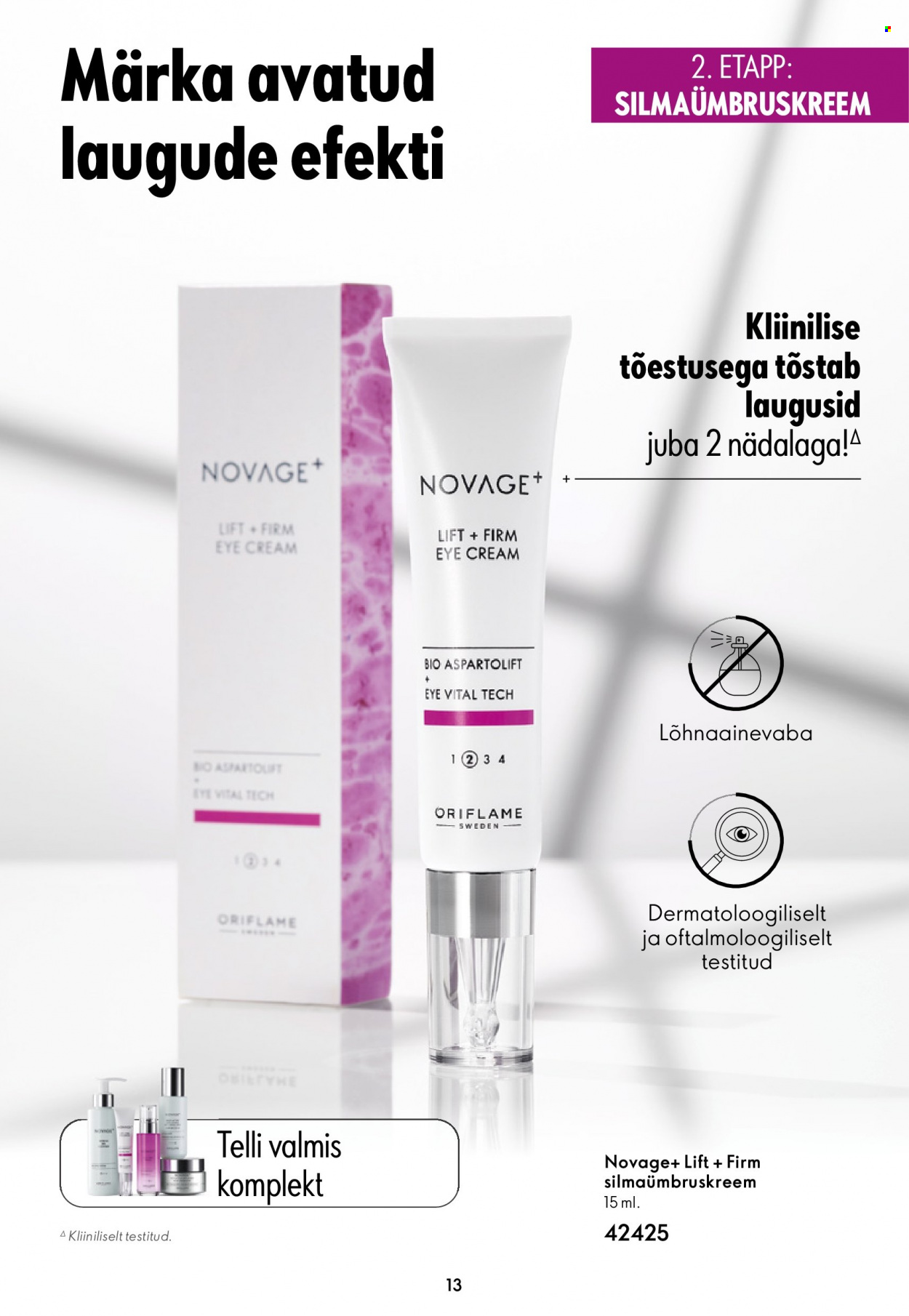 oriflame - Oriflame kliendileht - Novage+ tutvustus - page: 13