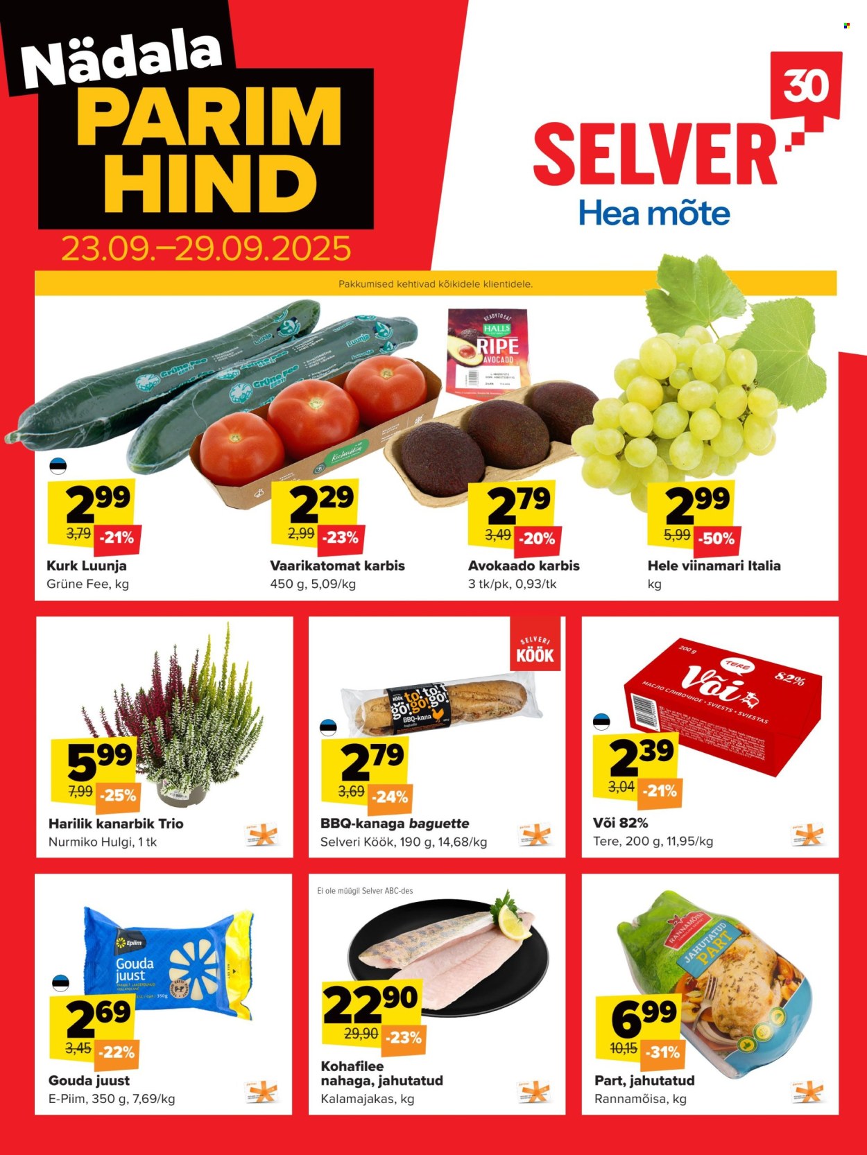 selver - Selver kliendileht - Nädala parim hind (23.09 - 29.09.2025)
